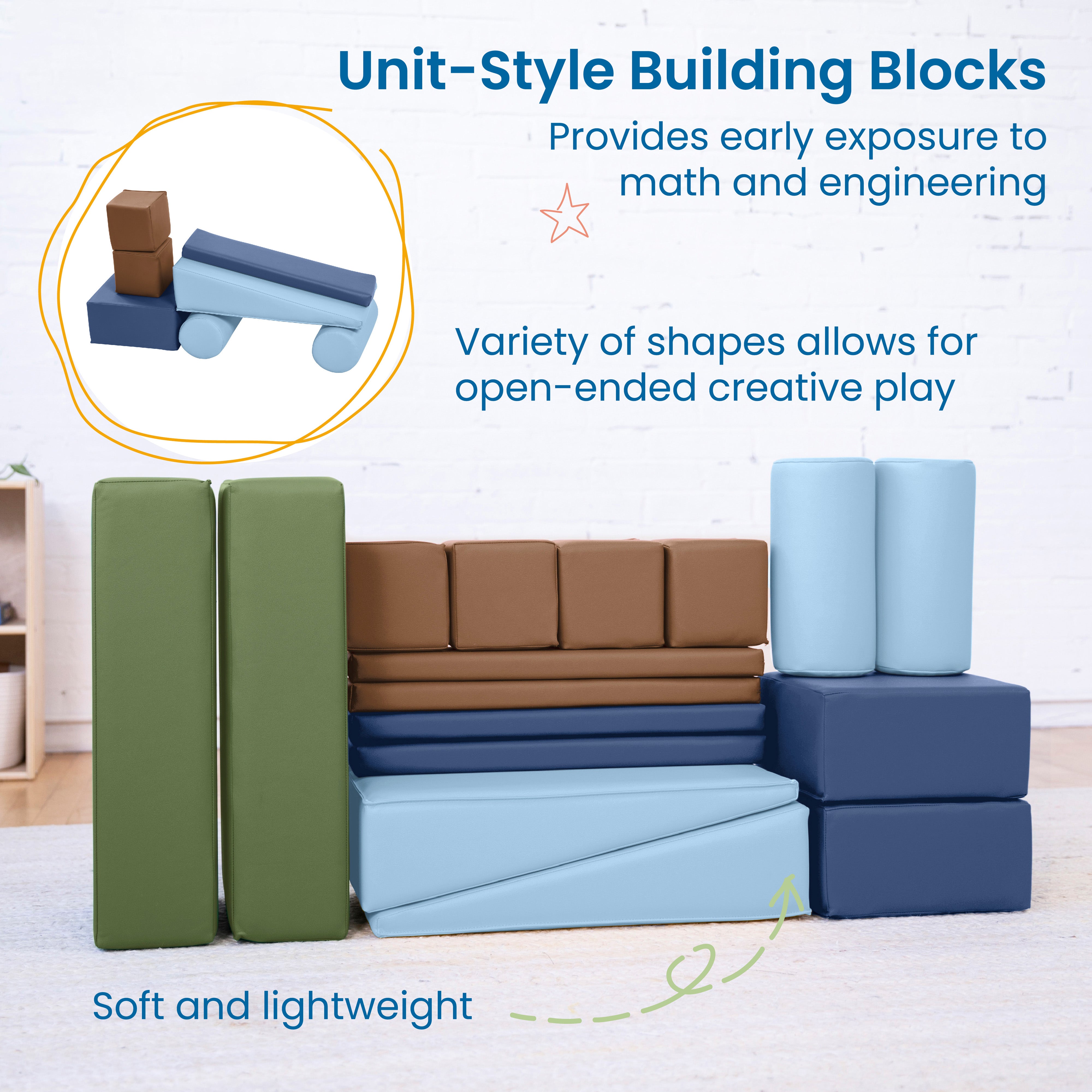 Soft Builder Blocks, 16-Piece
