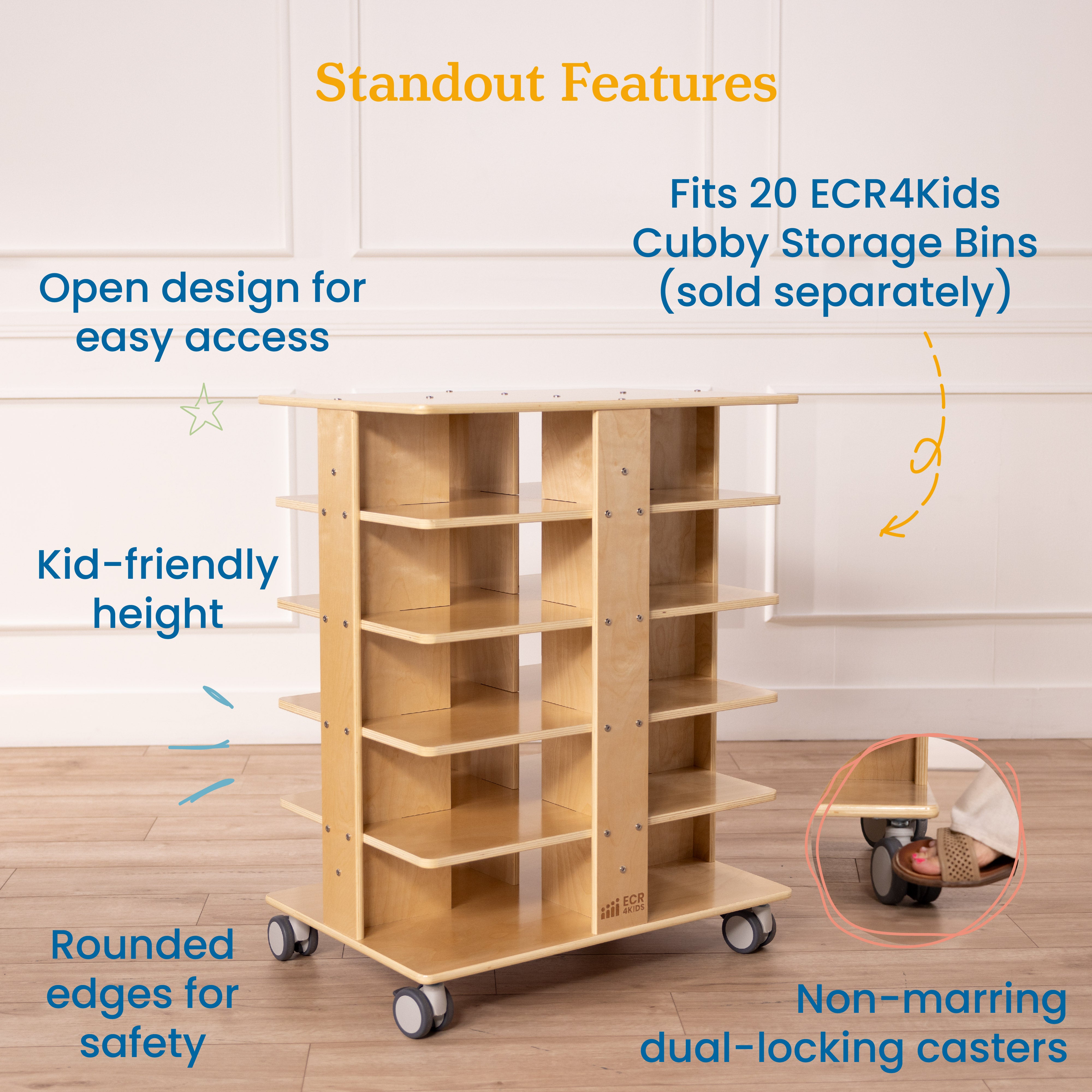 20-Compartment Mobile Storage Tower, 5x4