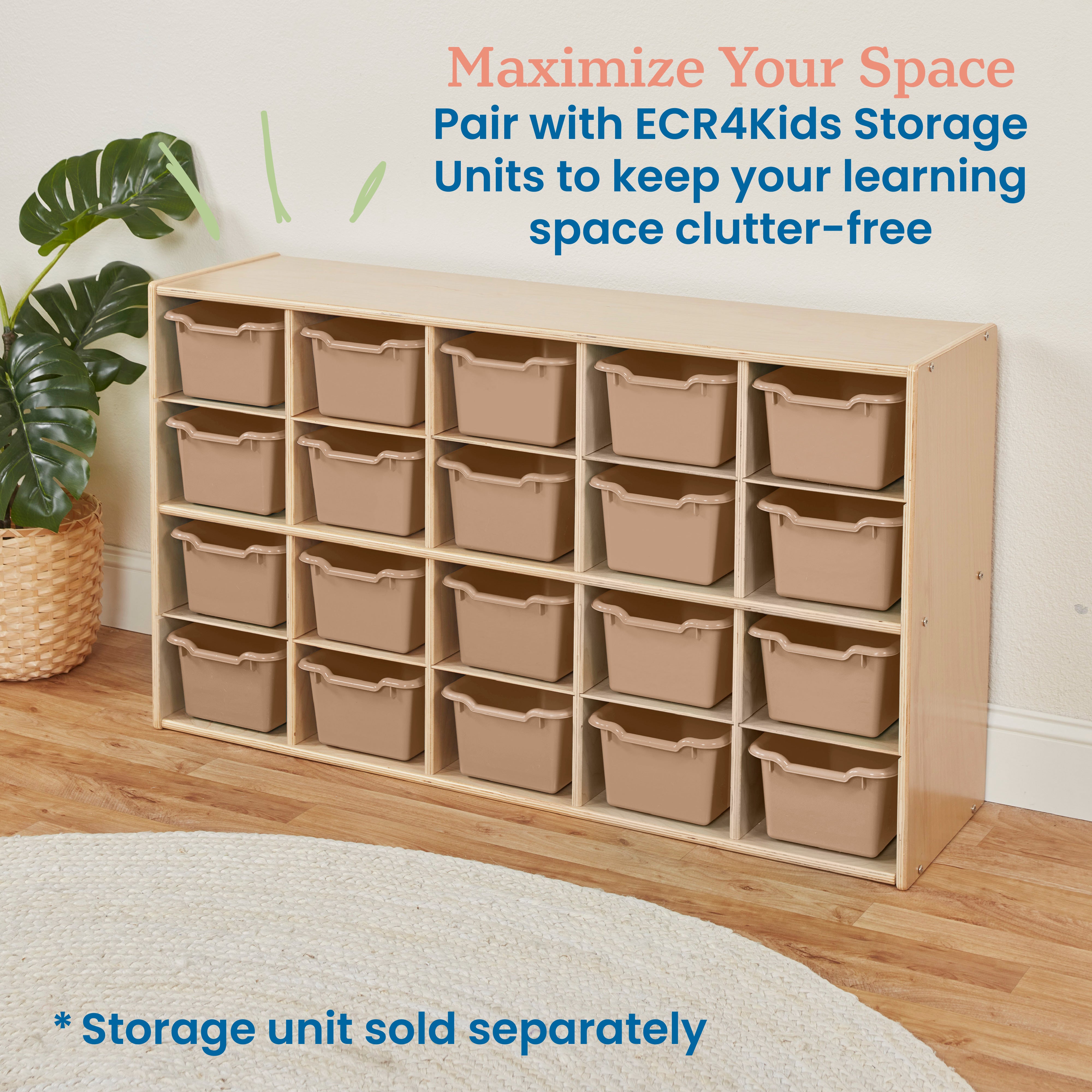 Scoop Front Storage Bin, 20-Piece