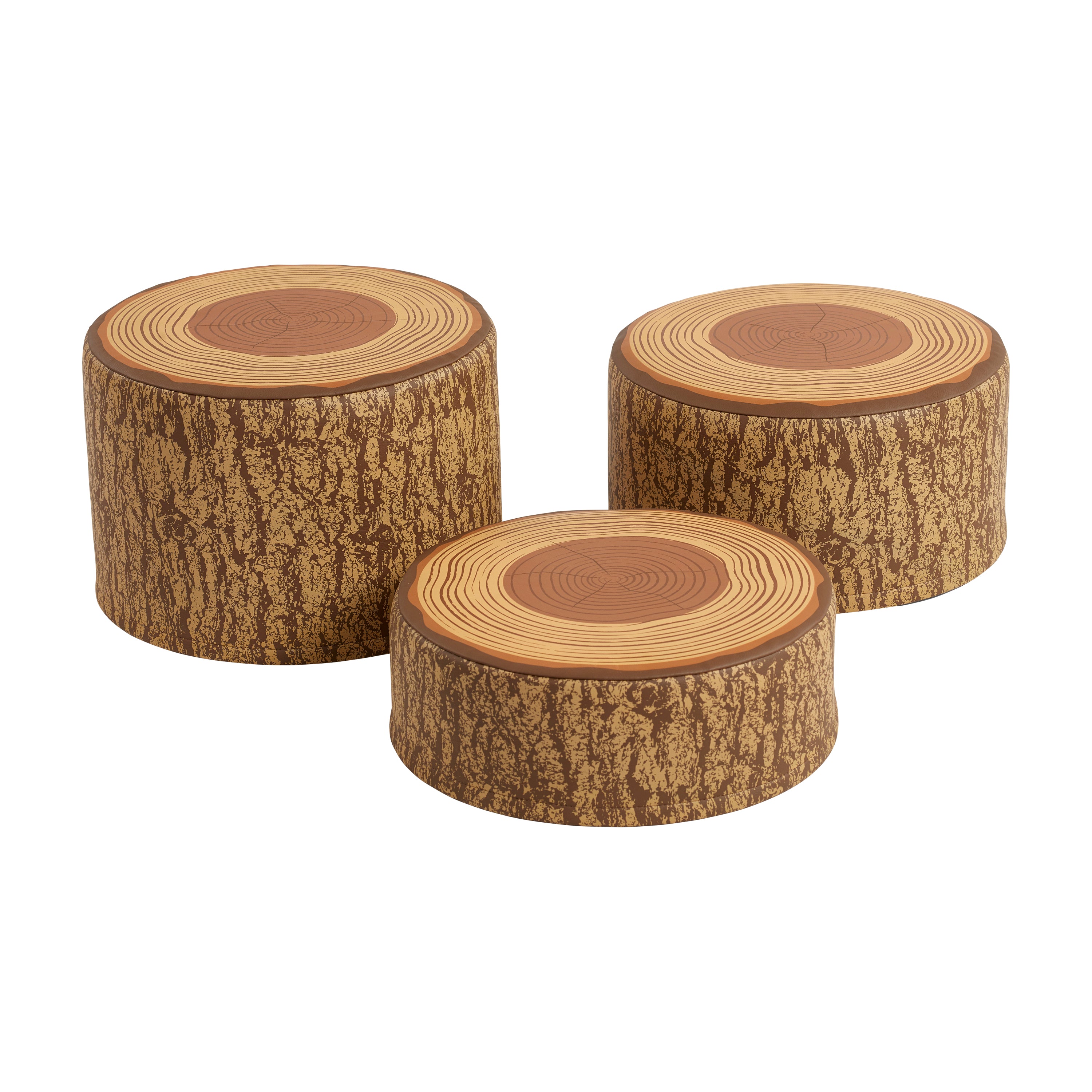 SoftZone Tree Stump Stool Set, 3-Piece