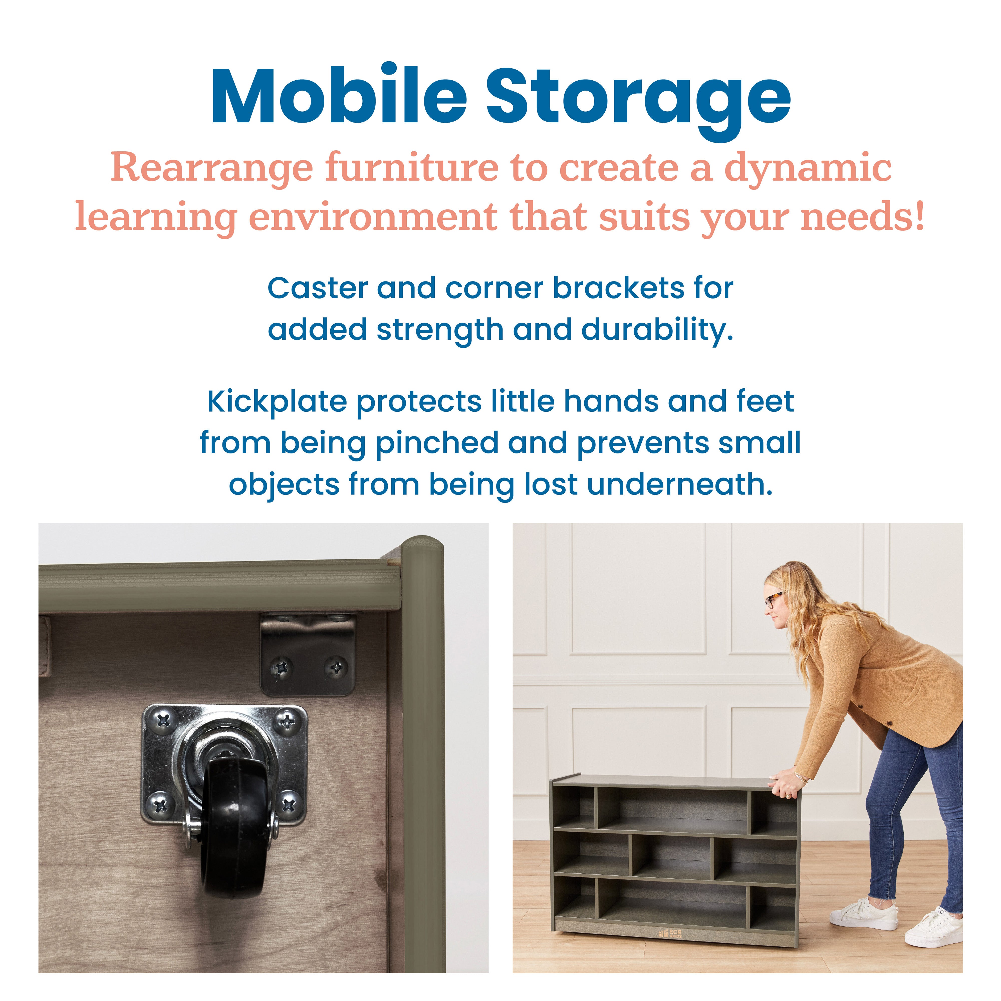 Mobile Block Storage Cart, Medium