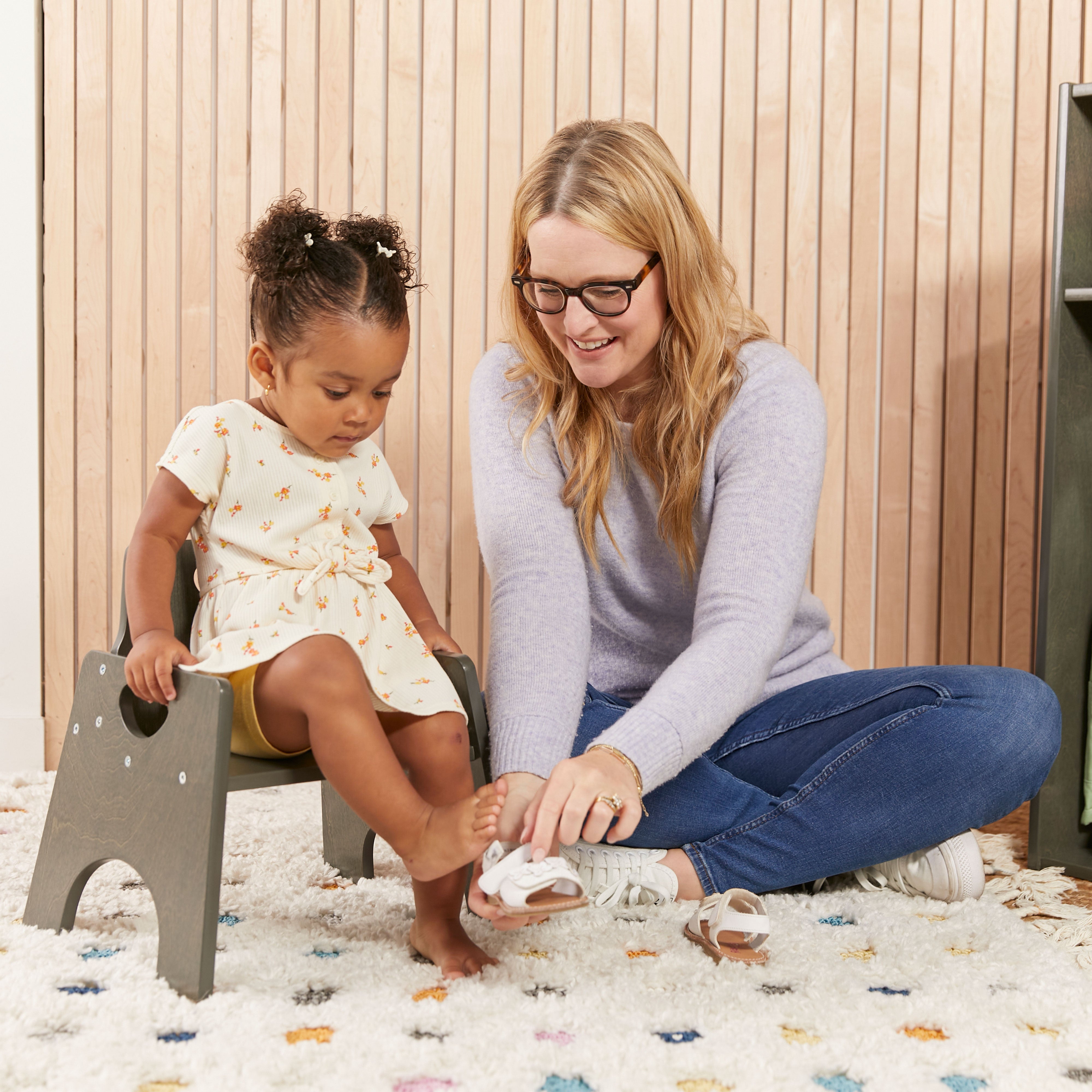 Stackable Wooden Toddler Chair, 8in, 2-Pack
