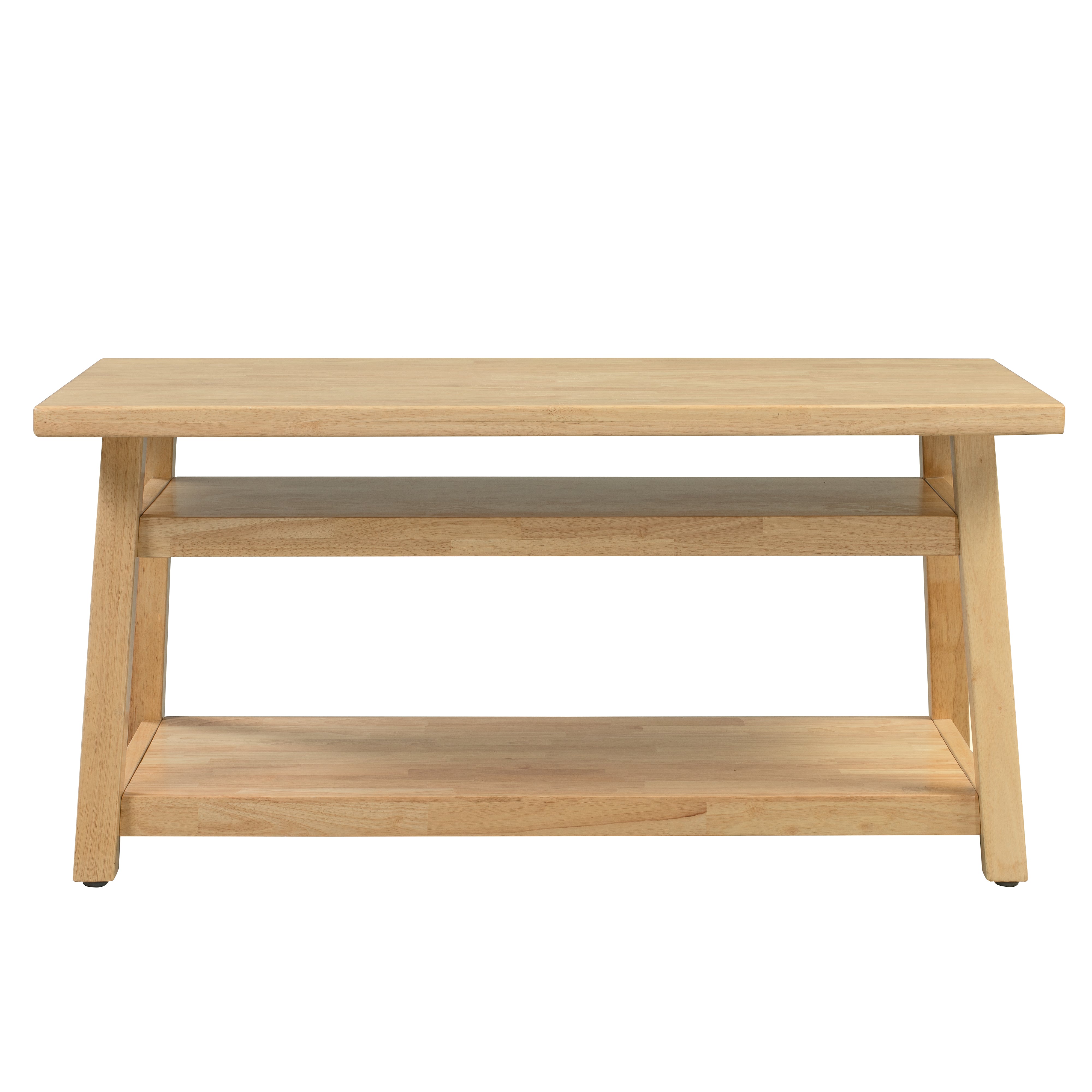 ECR4Kids Sit n' Stash Rectangular Table with Storage, Kids Furniture, Natural