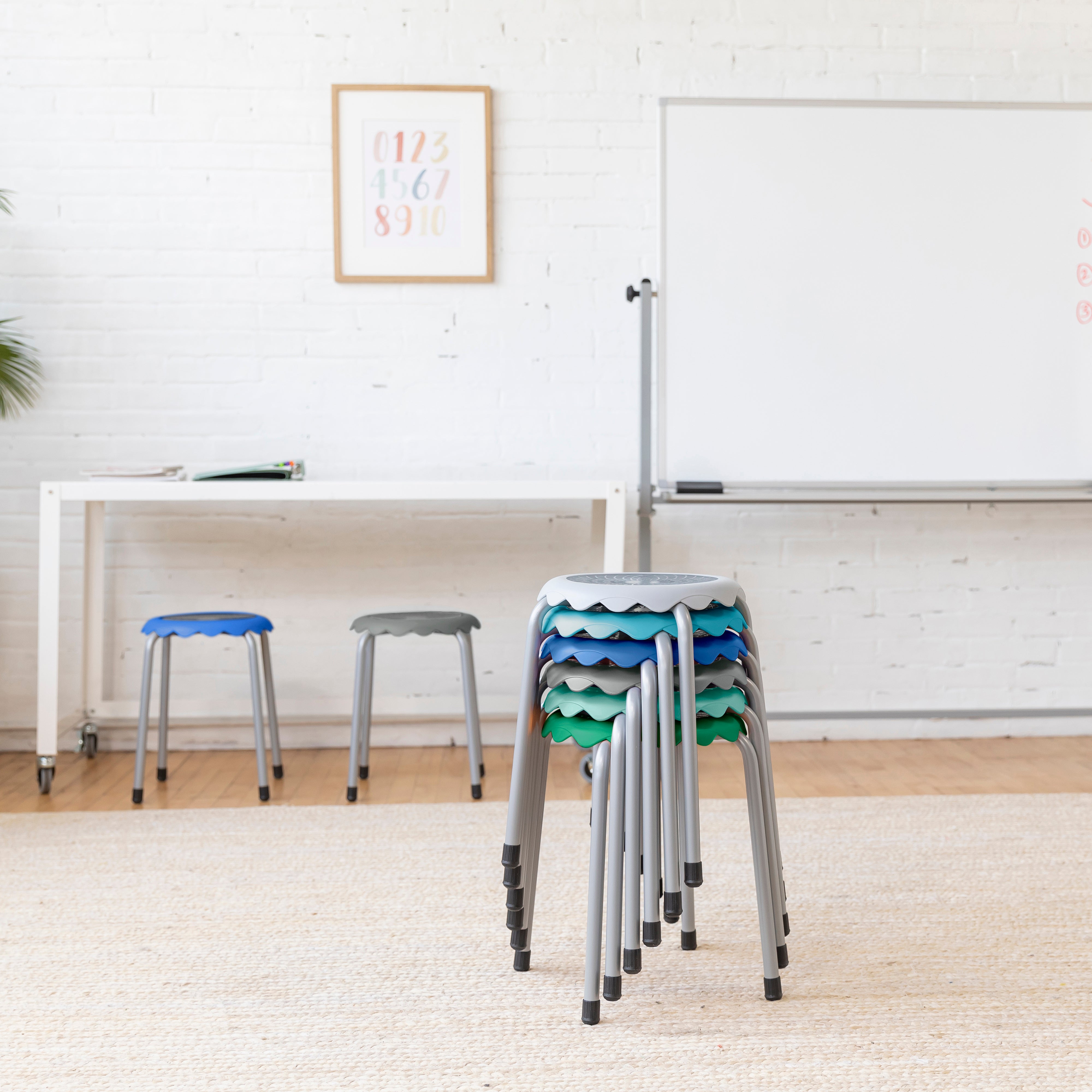 Daisy Stackable Stool Set, Flexible Seating, 8-Piece