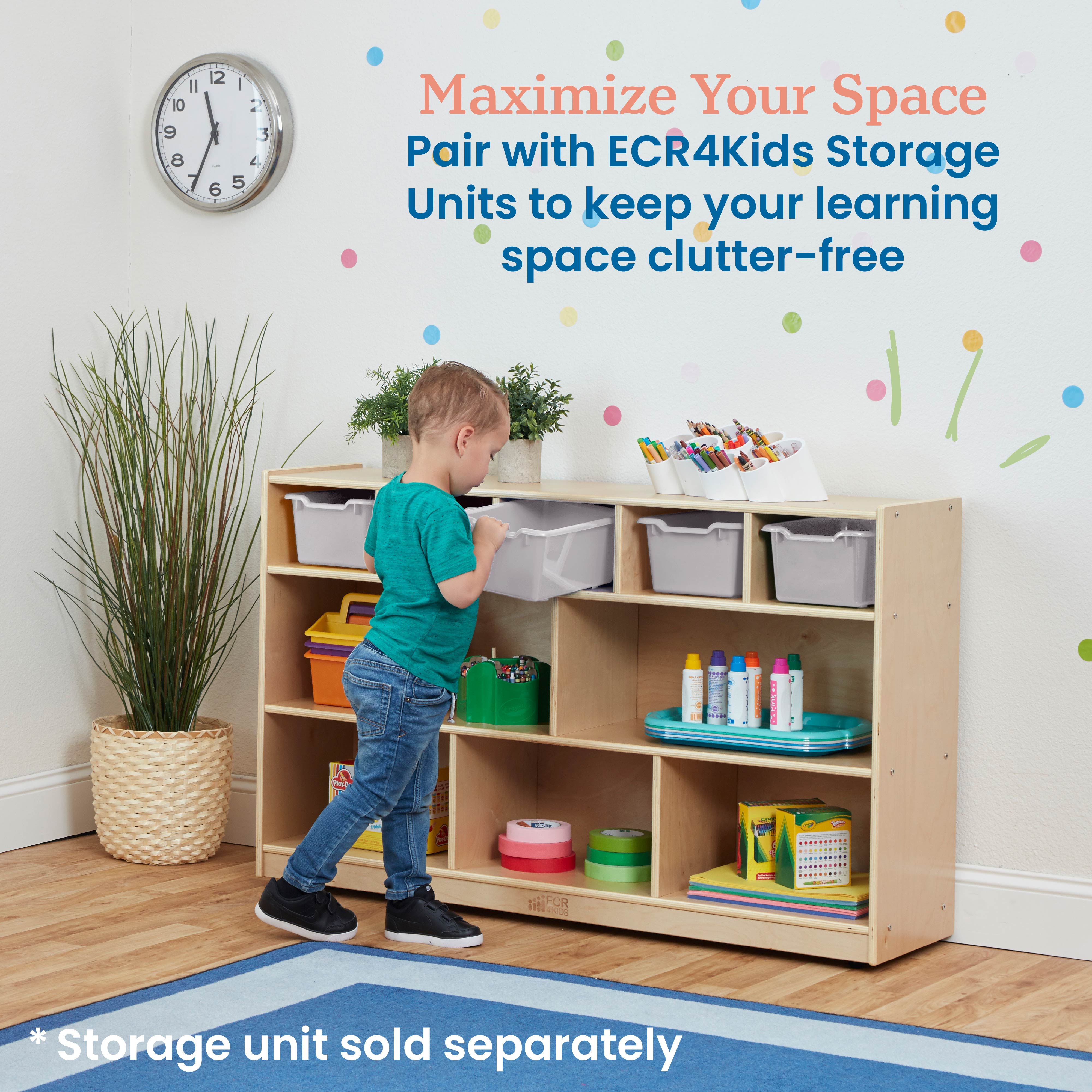 Scoop Front Storage Bin, 5-Piece