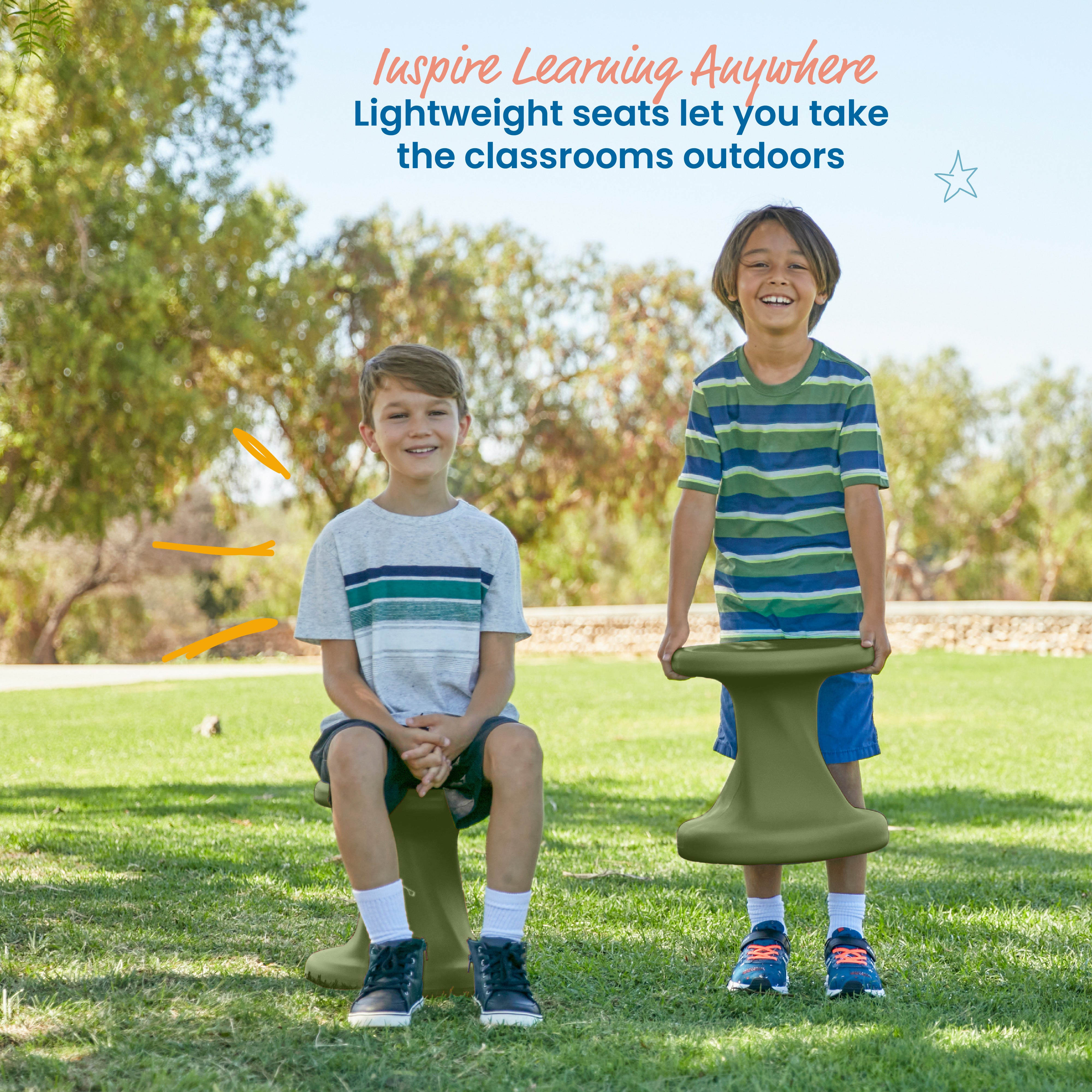 Twist Wobble Stool, 14in Seat Height