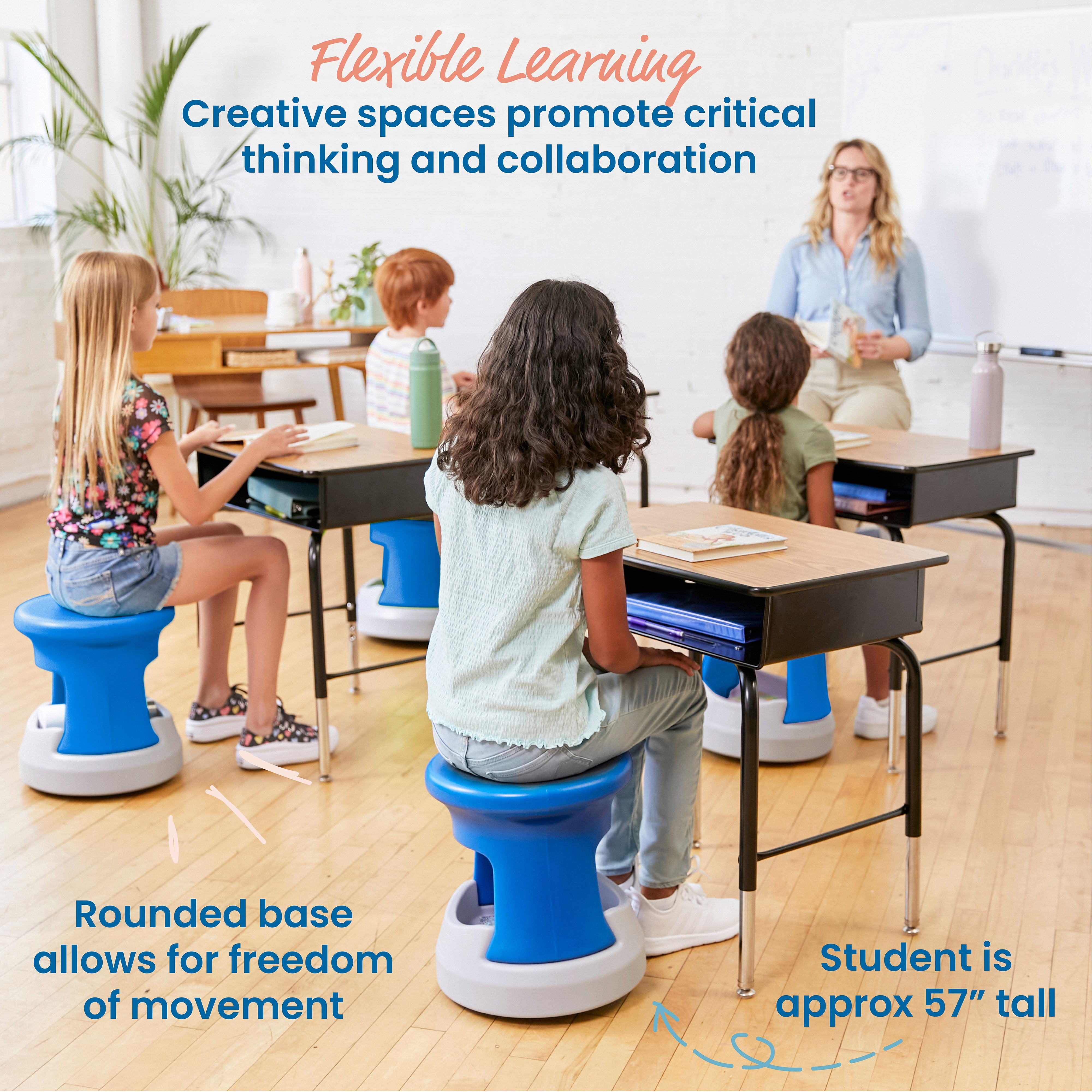 Storage Wobble Stool, 15in Seat Height