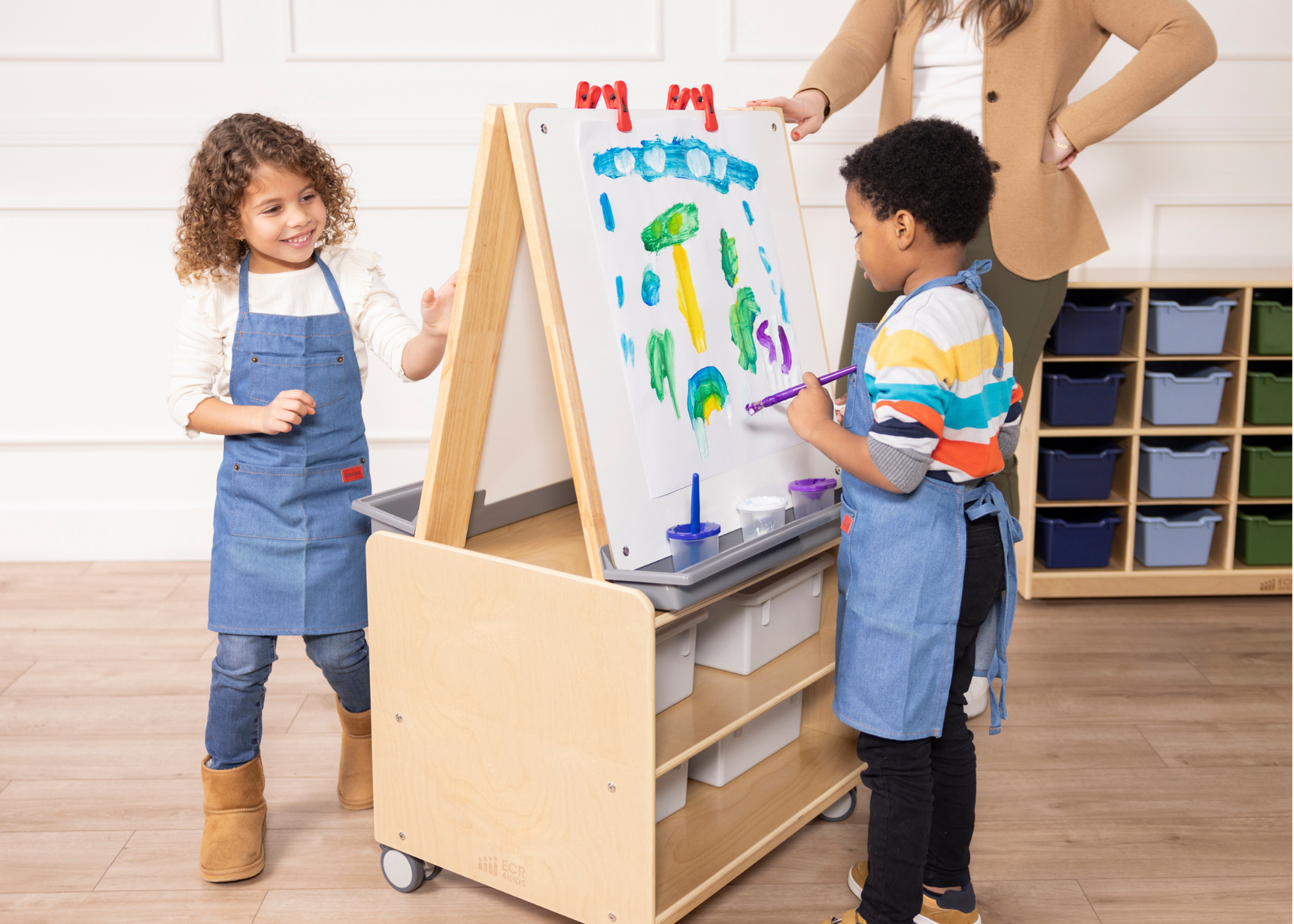 New Arrival: 2-Station Art Easel with Storage
