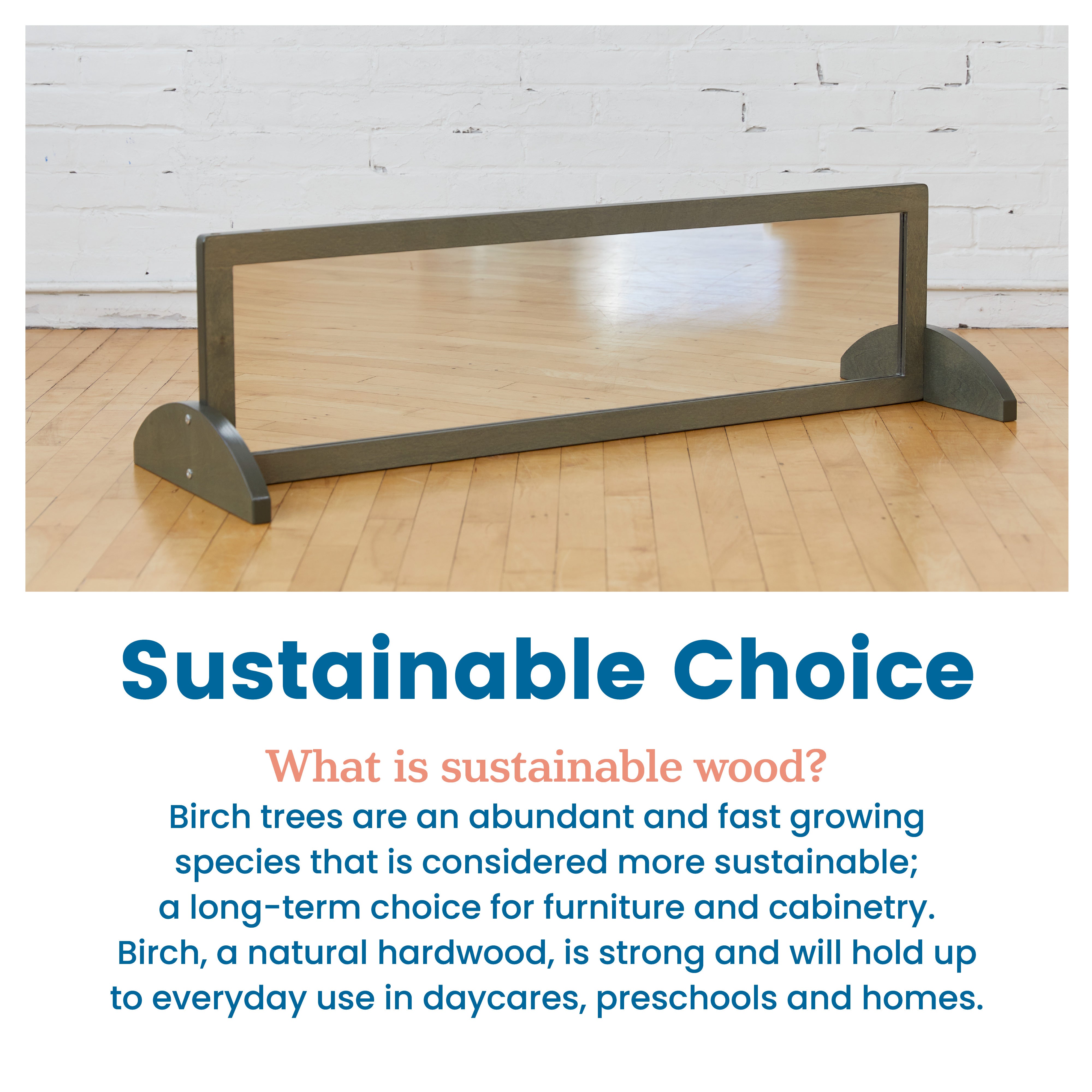 Wooden Double-Sided Bi-Directional Mirror