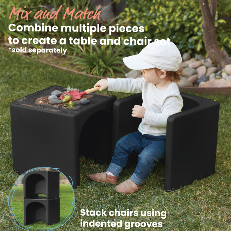 Tri-Me Indoor/Outdoor 3-In-1 Plastic Multipurpose Cube Chair
