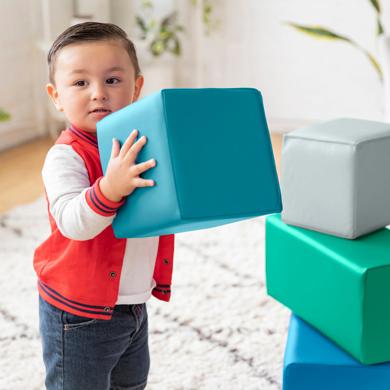 Ecr4kids Softzone Big Foam Block Playset, Soft Colorful Stacking