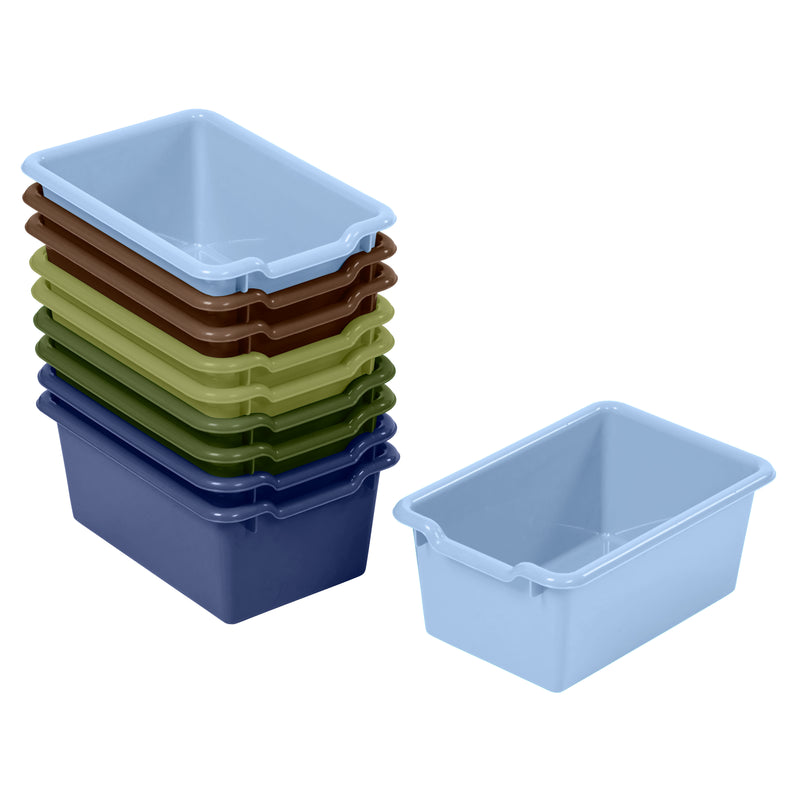 Scoop Front Storage Bins, Multipurpose Organization, 10-Pack