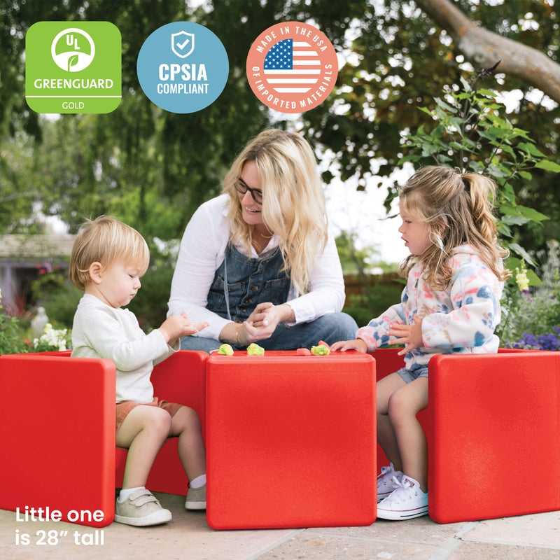 ECR4Kids Tri-Me 3-In-1 Cube Chair, Kids Furniture