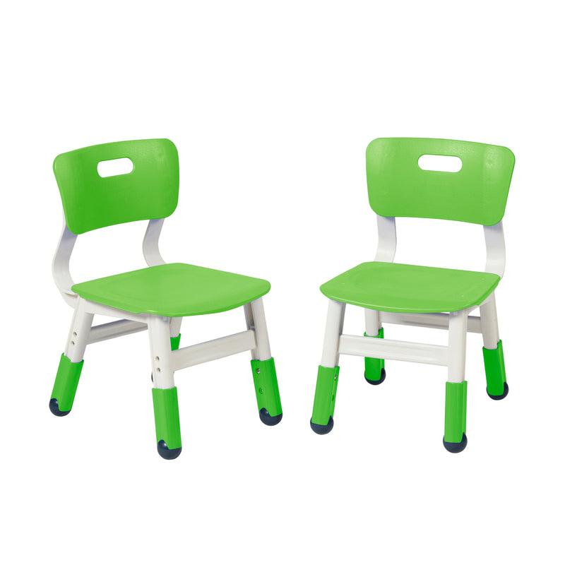Adjustable Height Plastic Classroom Chairs, 2-Pack