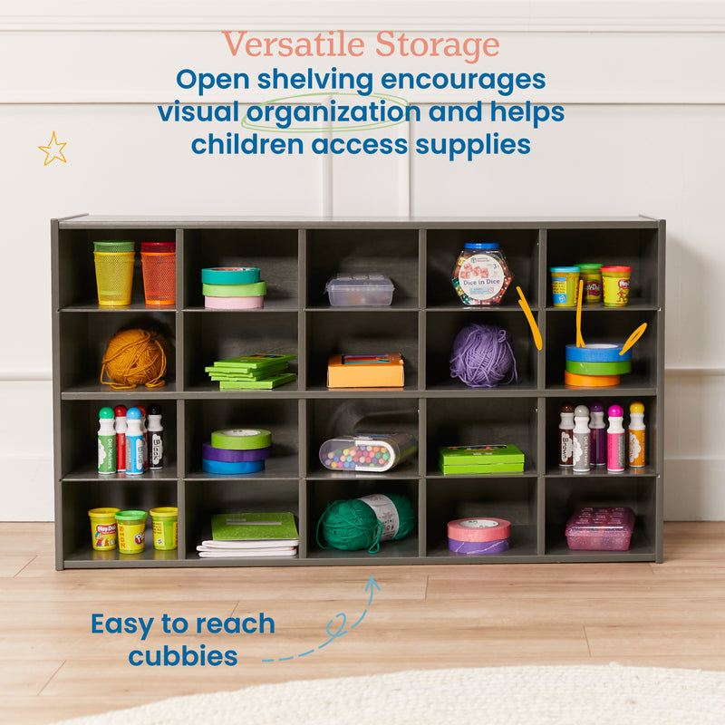 Streamline 20 Cubby Tray Storage Cabinet, 4x5