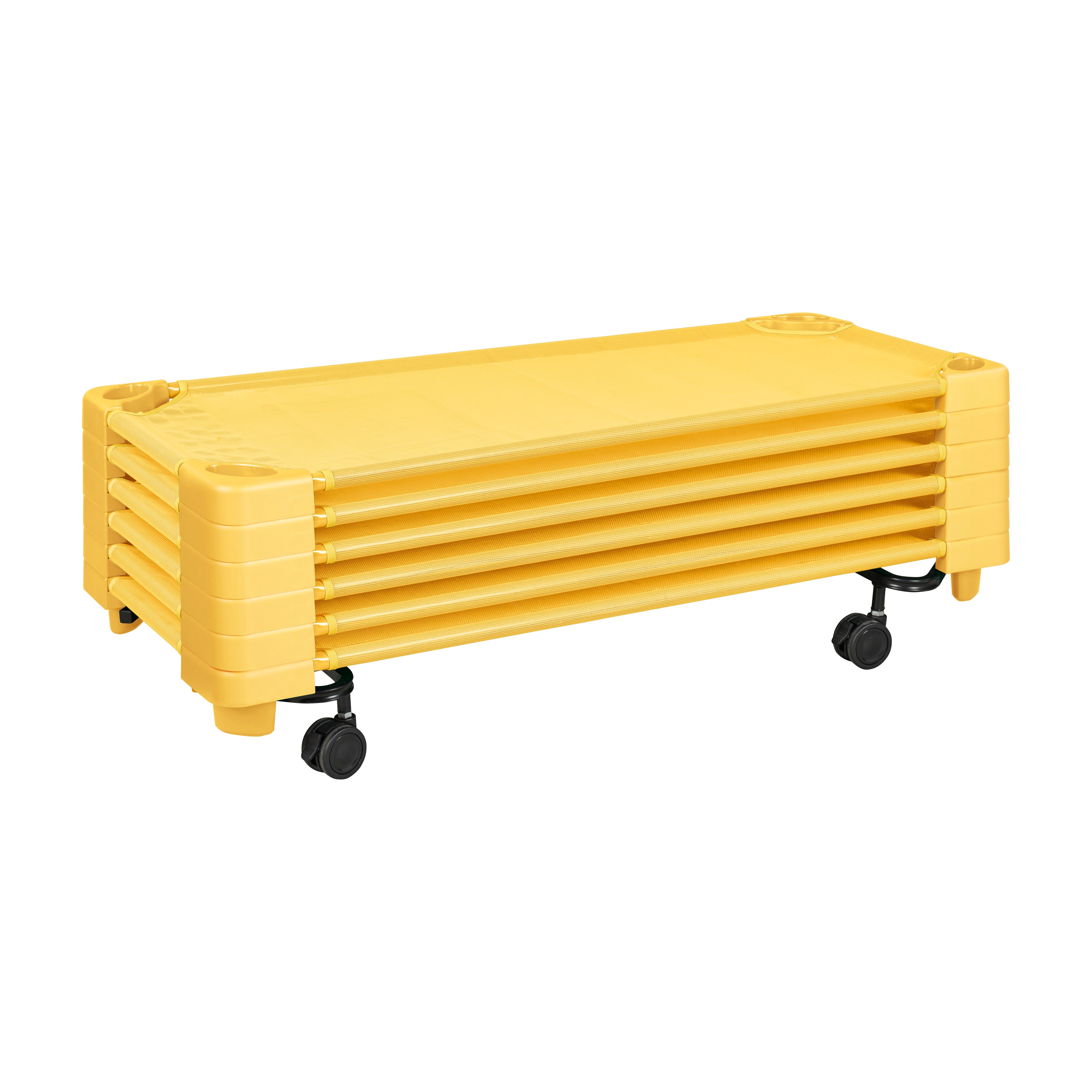 Stackable Kiddie Cots with Trolley, RTA, Standard, 6-Pack