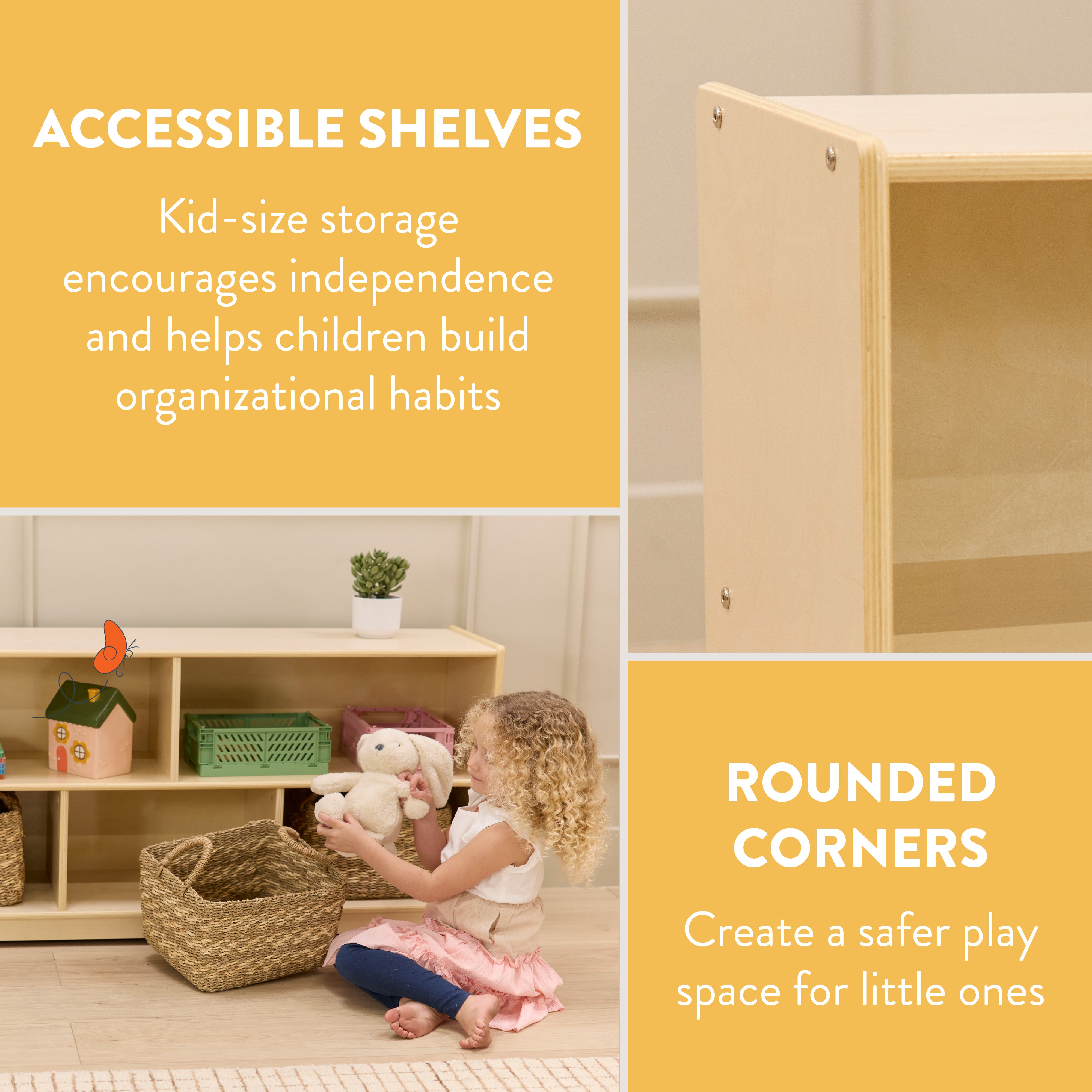 5-Compartment Mobile Storage Cabinet, Toddler
