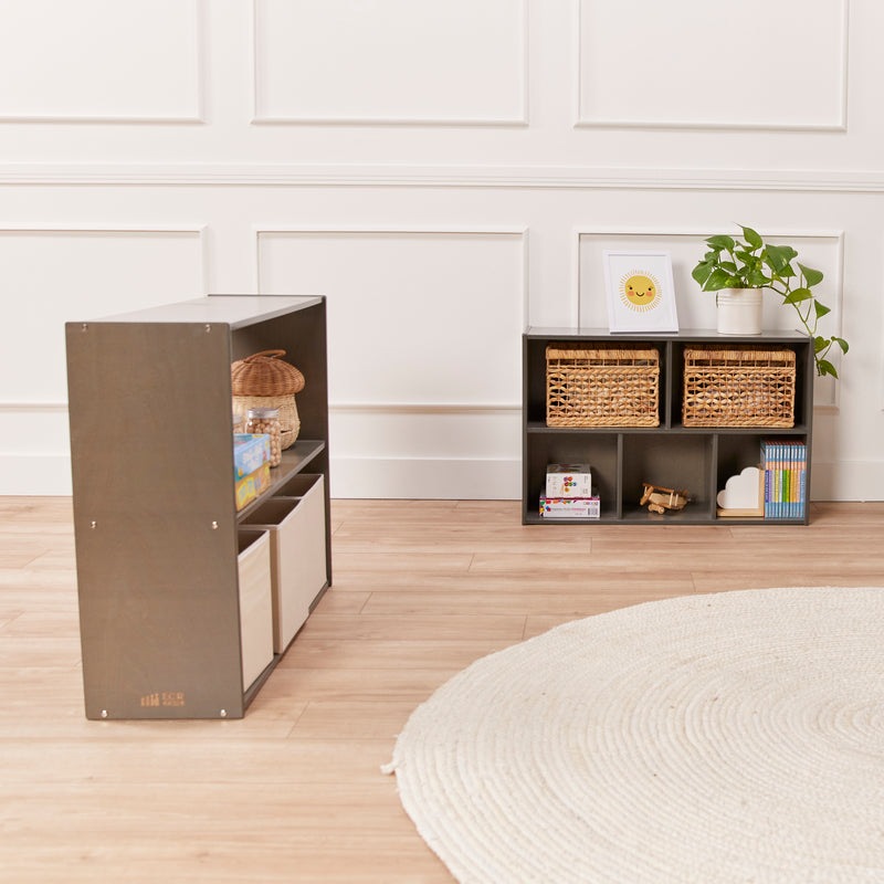 Streamline 2-Shelf Storage Cabinet, 30in High, Double-Sided
