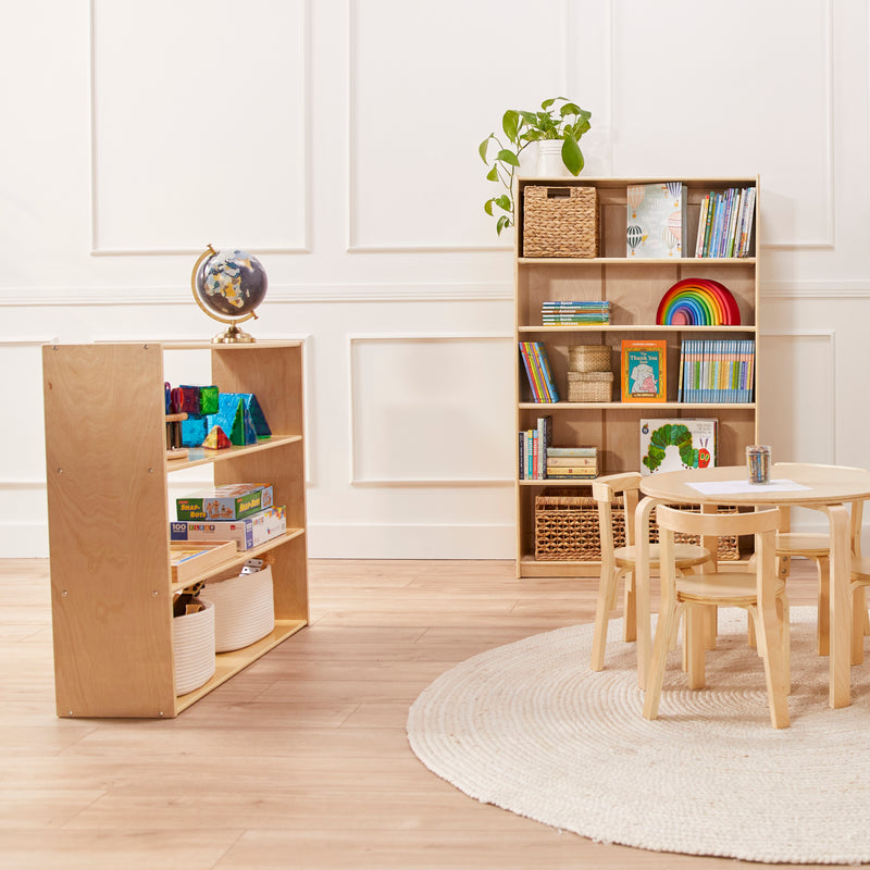 Streamline 3-Shelf Storage Cabinet, 36in High, Double-Sided