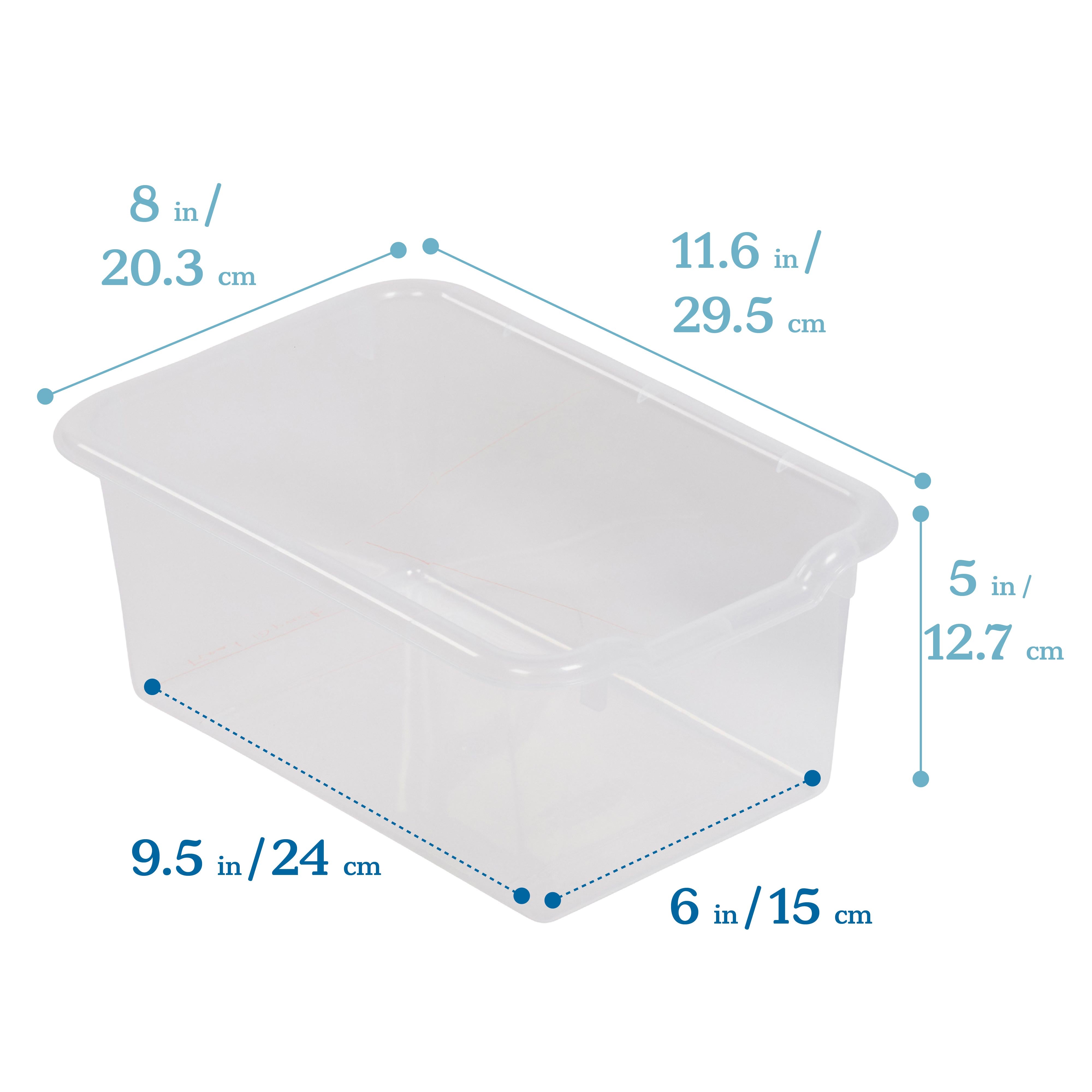 Scoop Front Plastic Storage Bins, 15-Piece