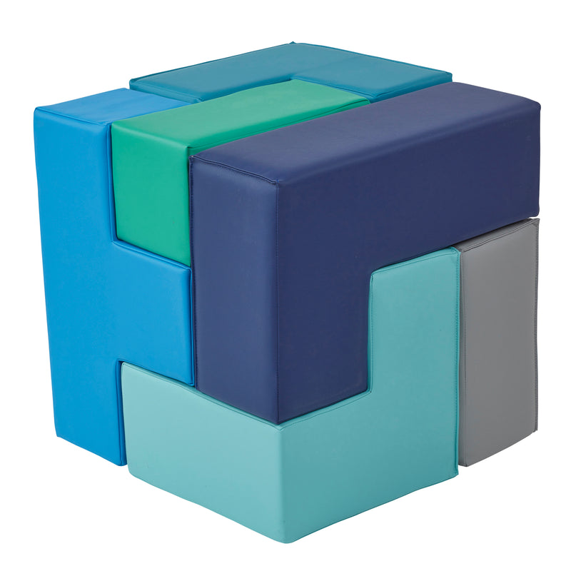 Cubes. Falling blocks style. Multicolored falling blocks blocks