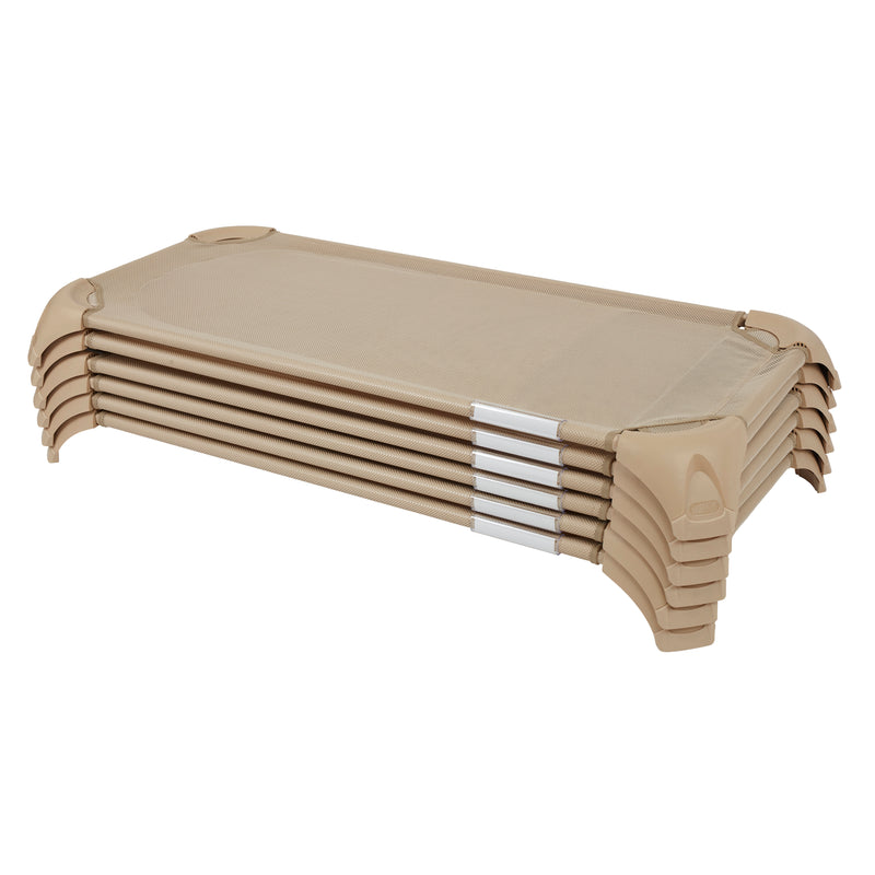 Stackable Cozy Cot with Blanket and Pillow Storage, Ready to Assemble, 6-Pack