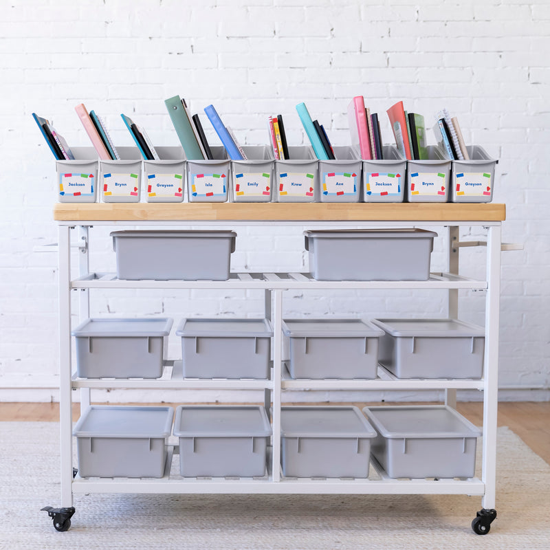 Linking Book Bins, Colorful Connecting Storage