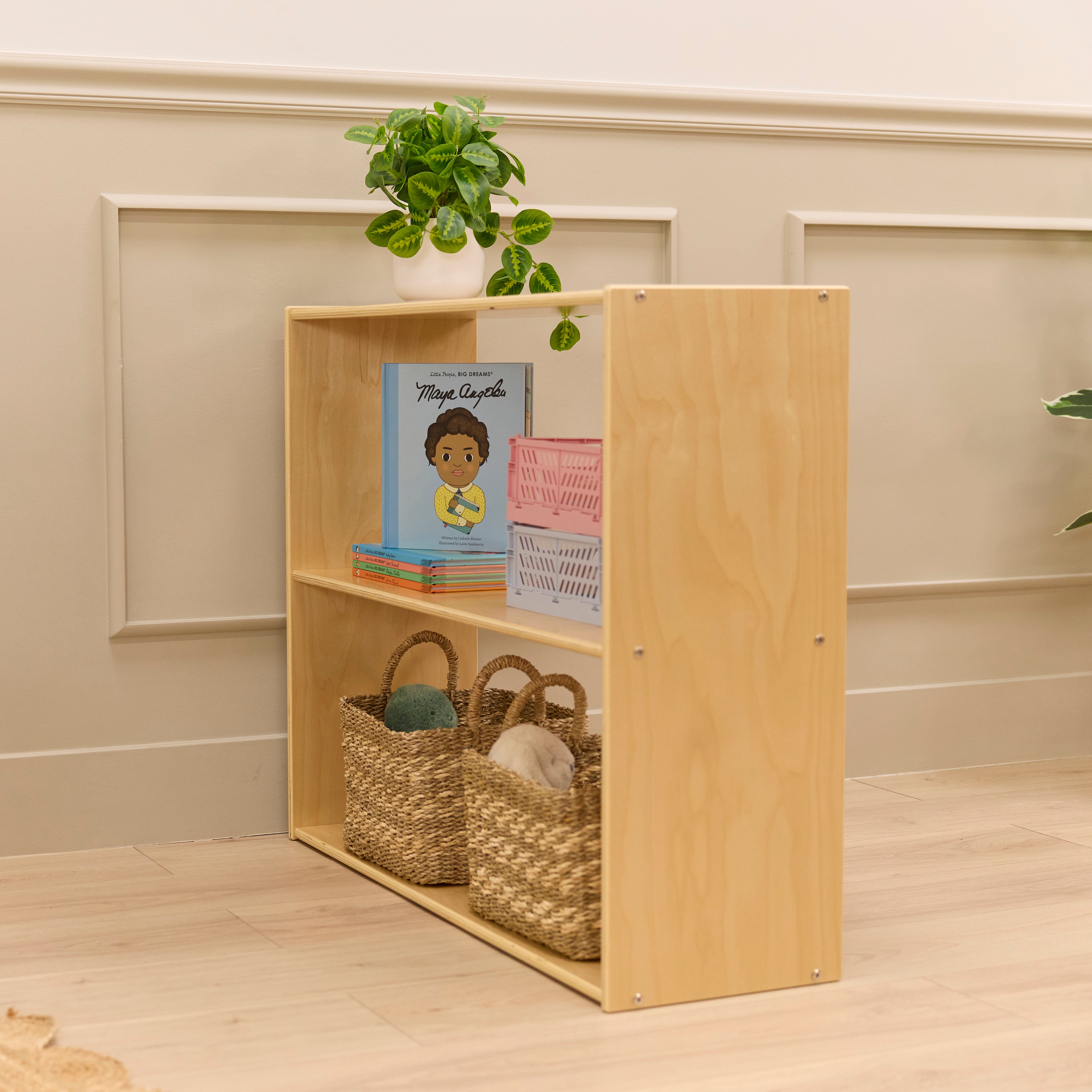 Sleekline 2-Shelf Double-Sided Storage Cabinet, 30in H