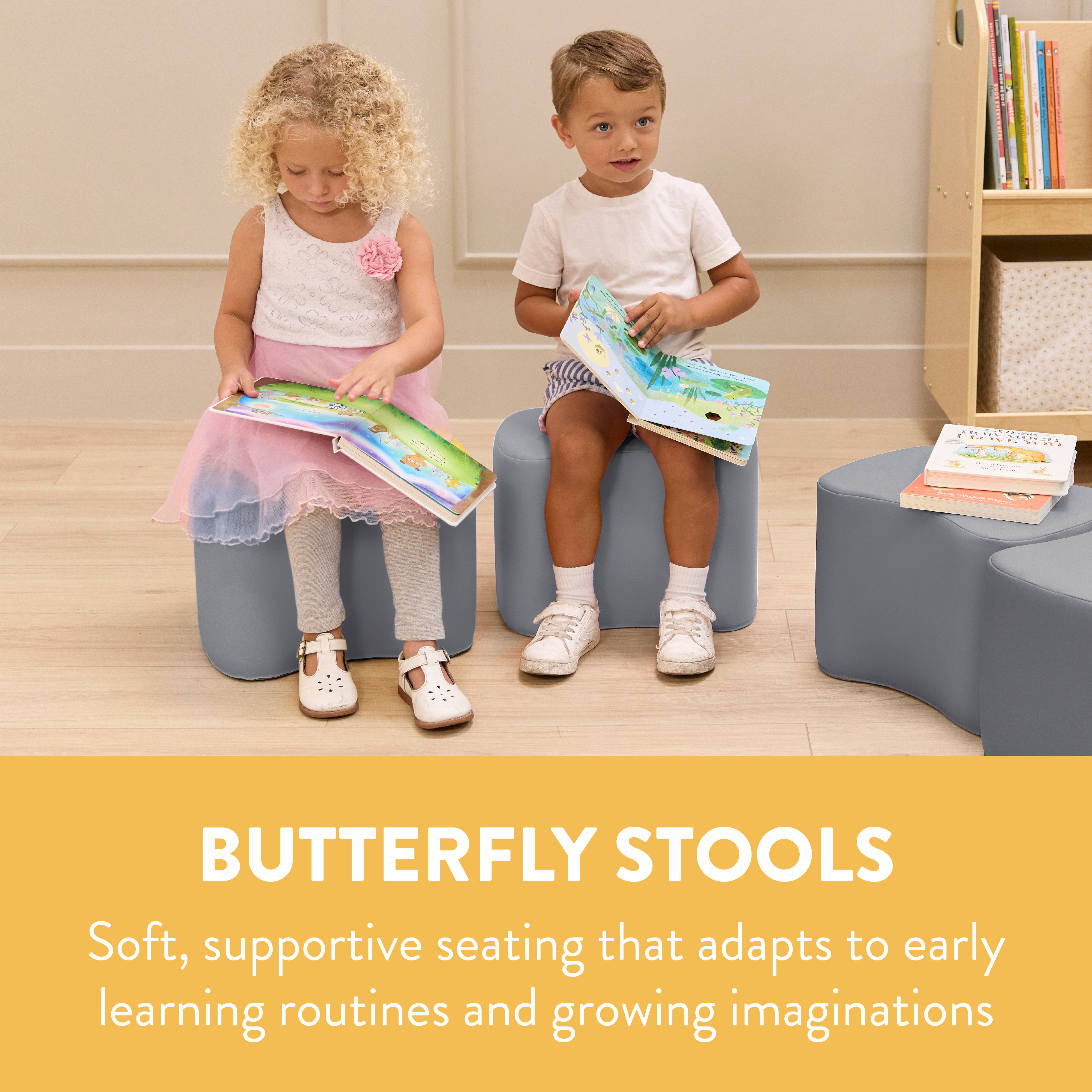Butterfly Modular Stool Seating Set, 2-Pack
