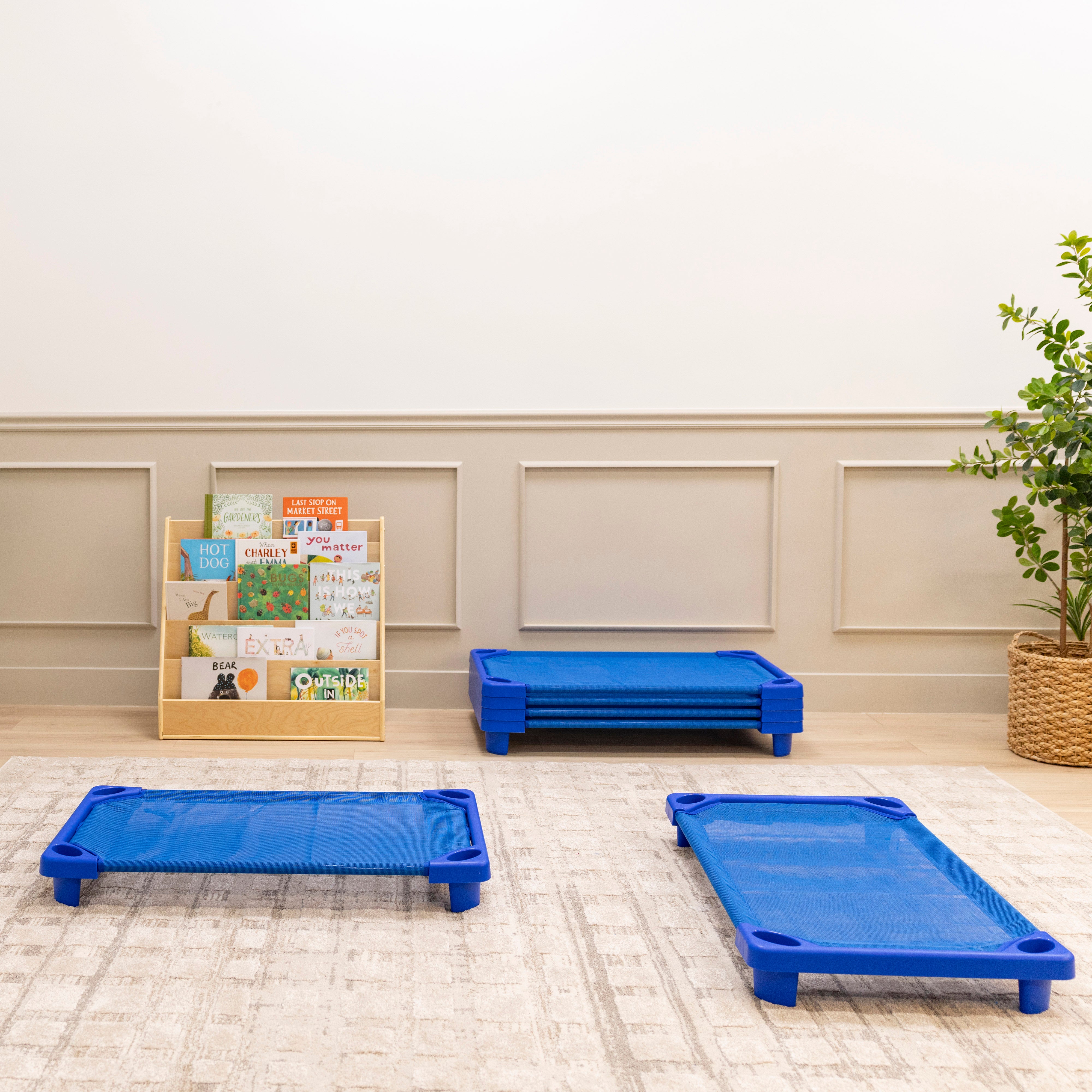 SlumberEdge Stackable Toddler Cots, Ready-To-Assemble, 6-Pack