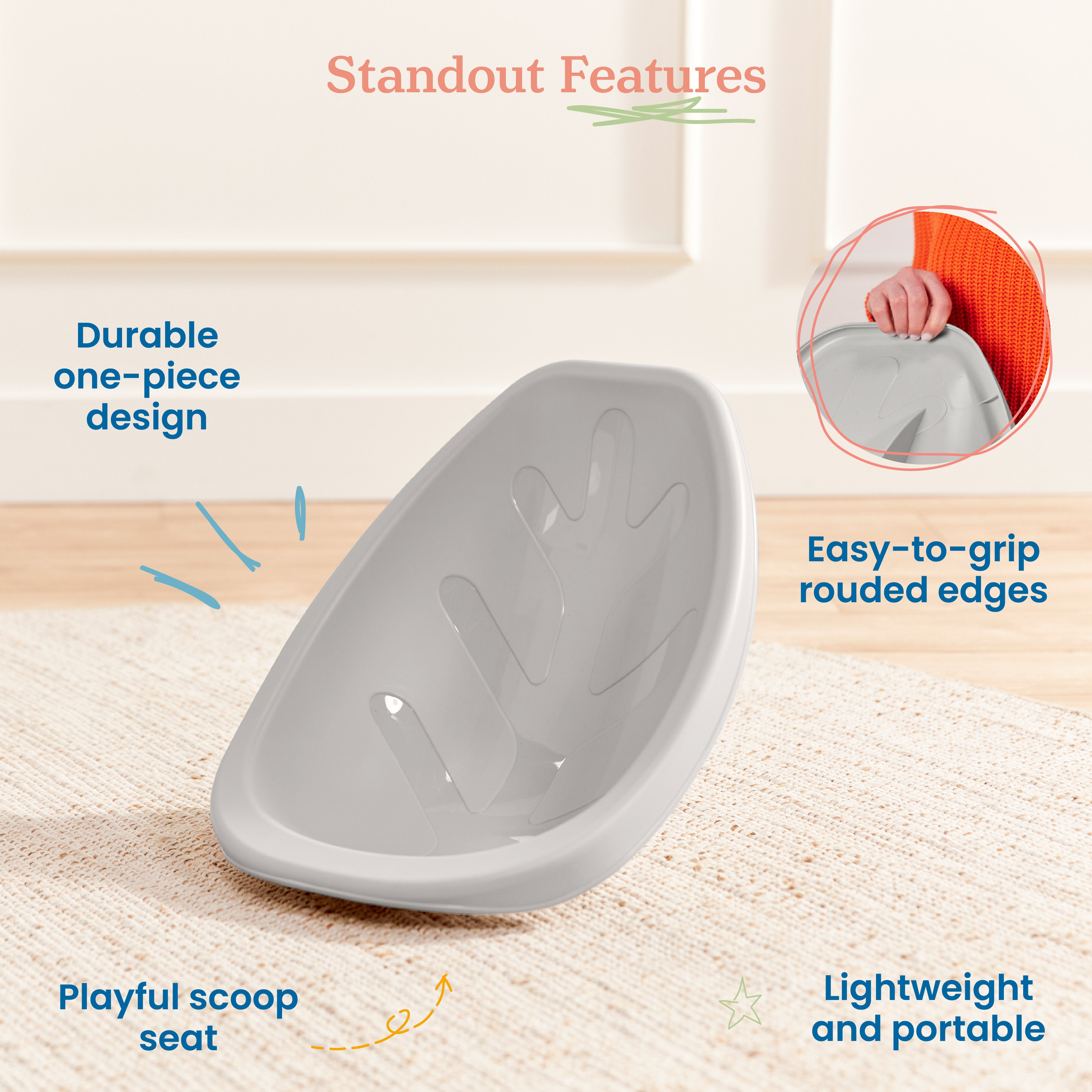 Leaf Scoop Floor Seat, 6-Piece