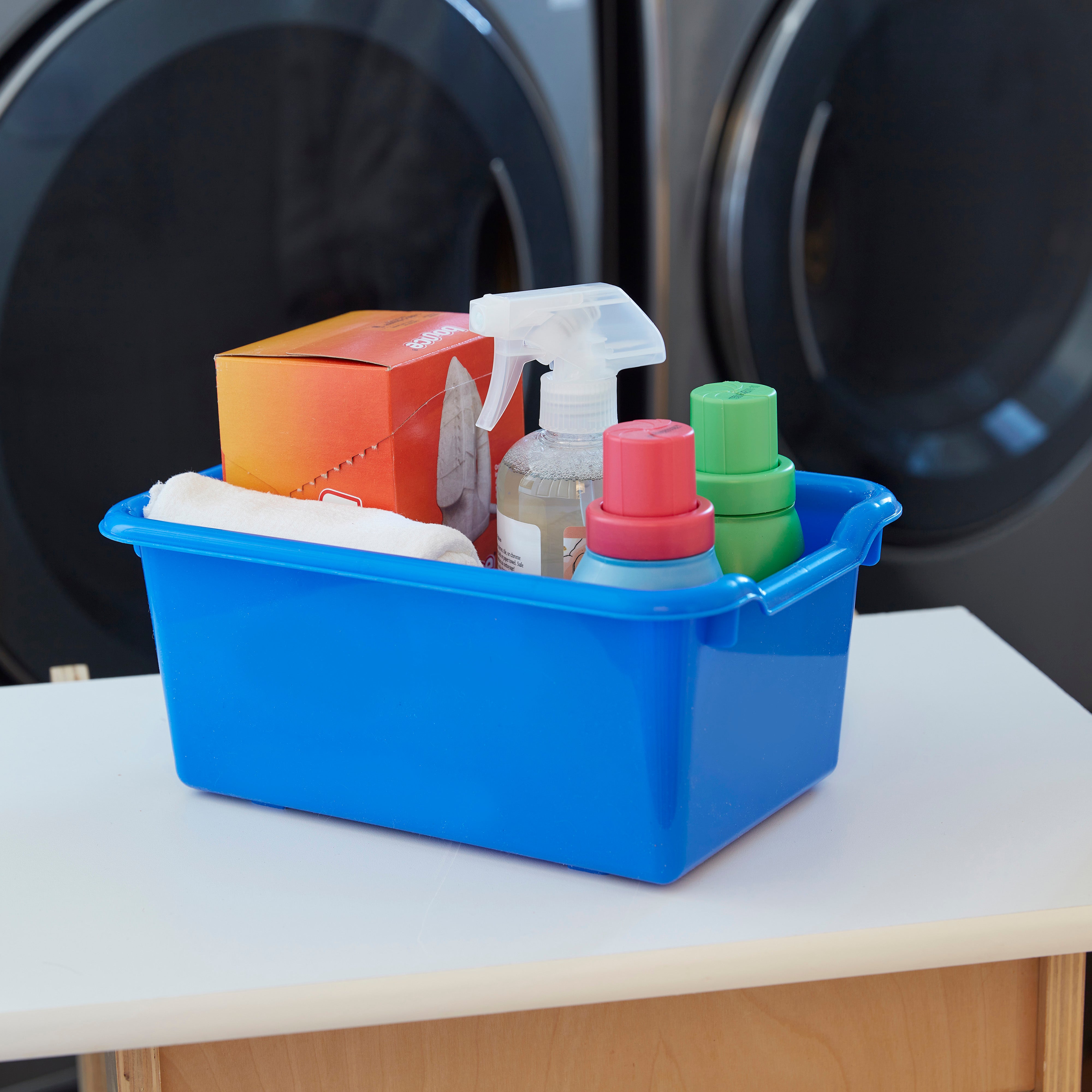 Scoop Front Plastic Storage Bins, 15-Piece