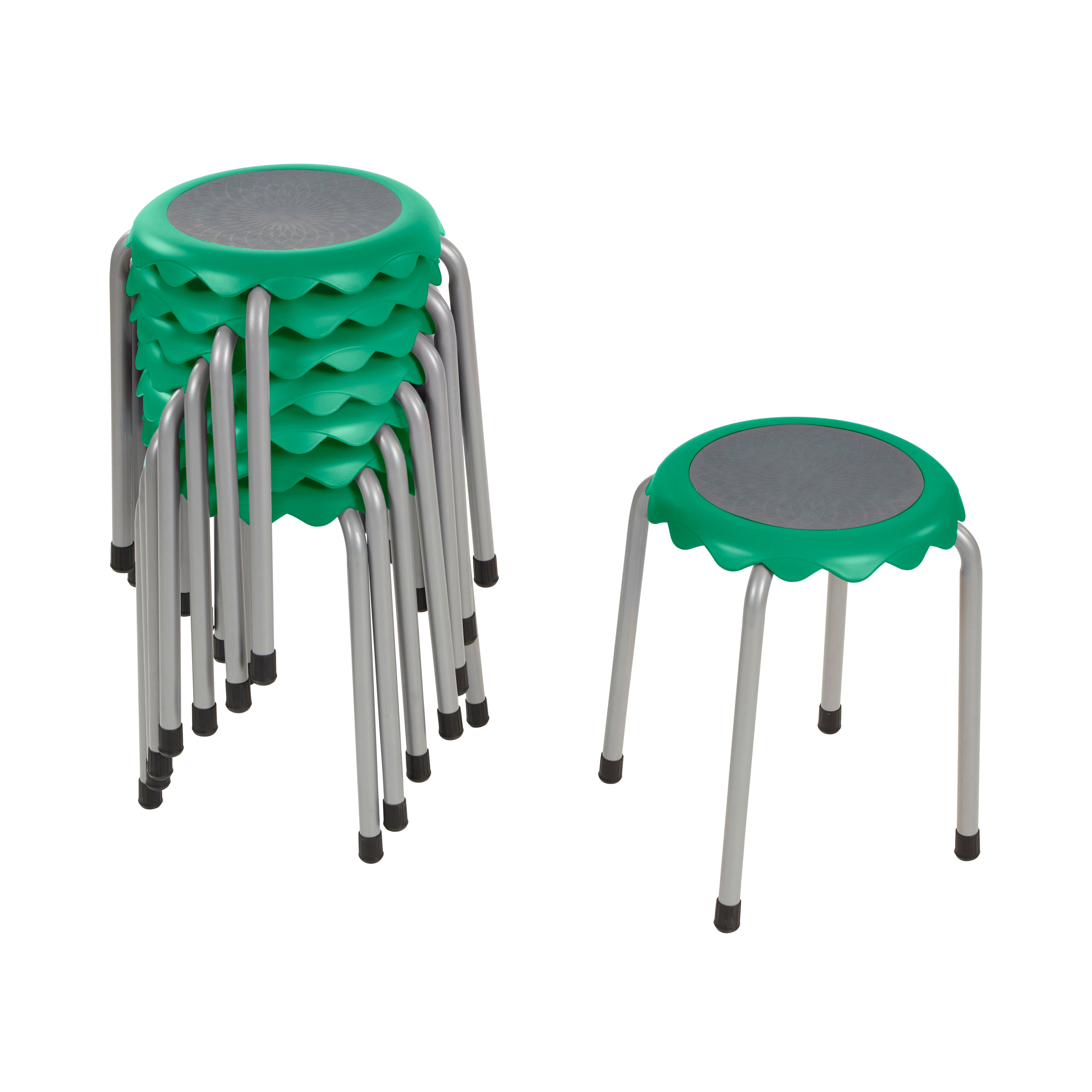 Daisy Stackable Stool with Glides Seating Set, 8-Piece