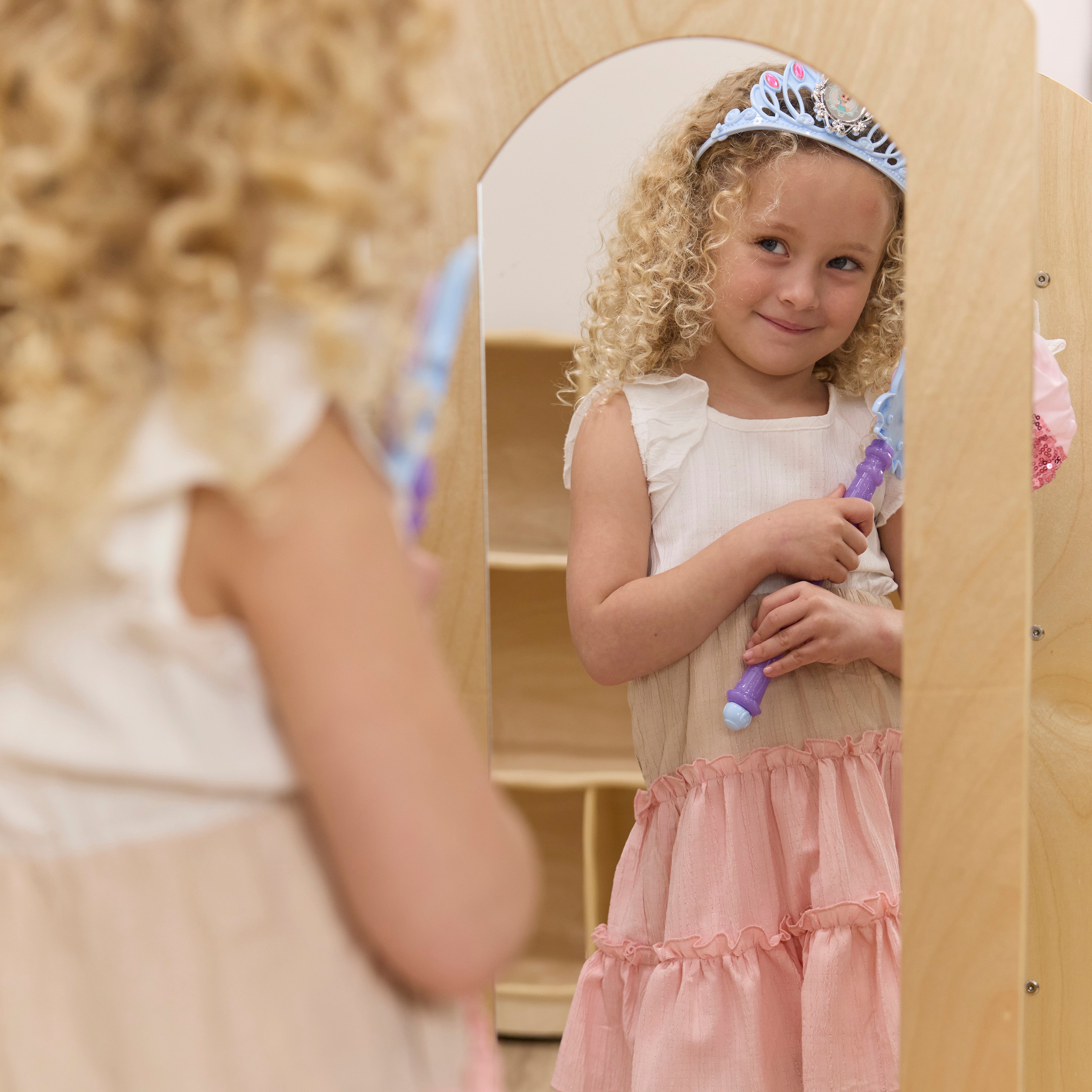 Double-Sided Dress-Up Center with Mirror
