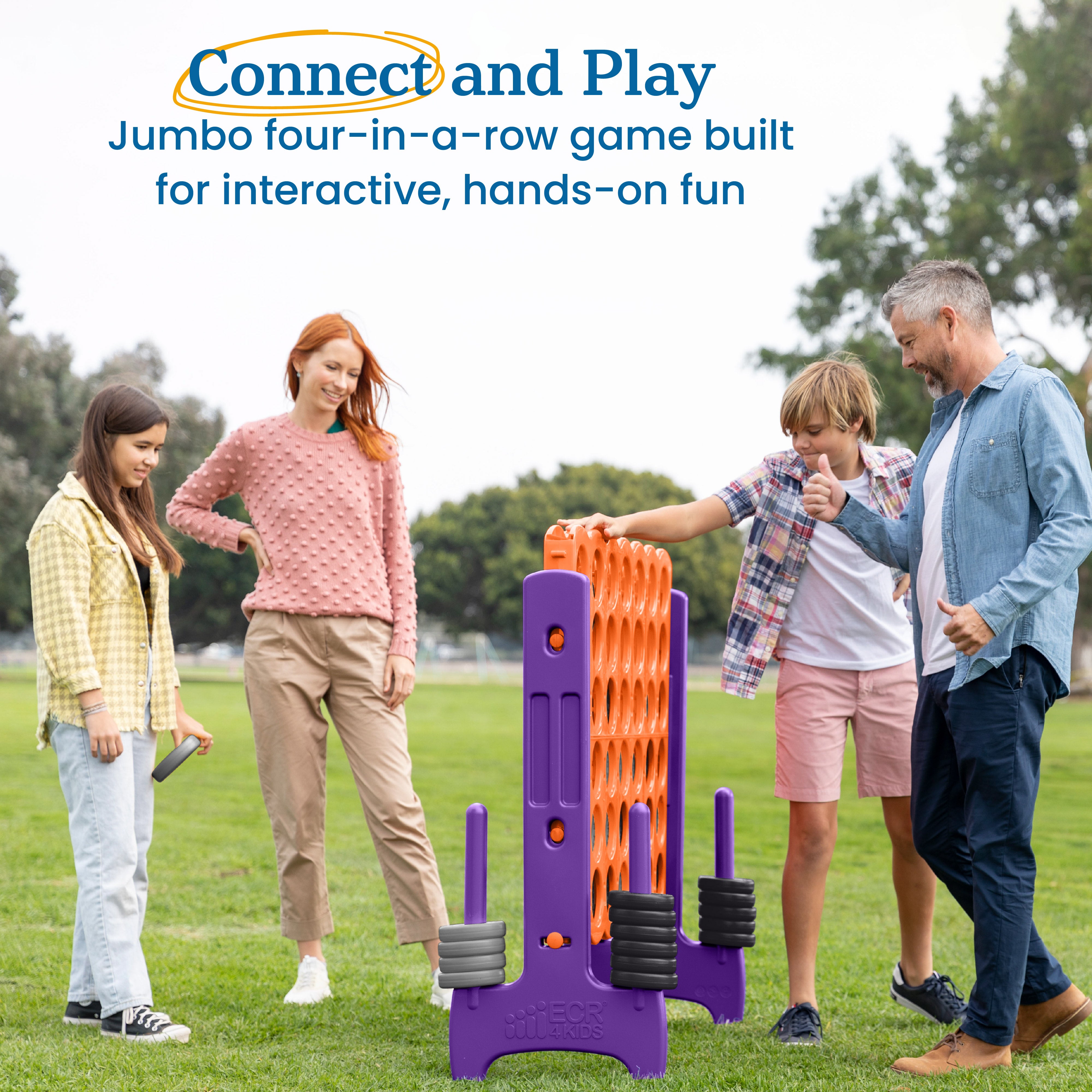 Jumbo 4-To-Score Giant Game with 42 Rings and Reset Sliders