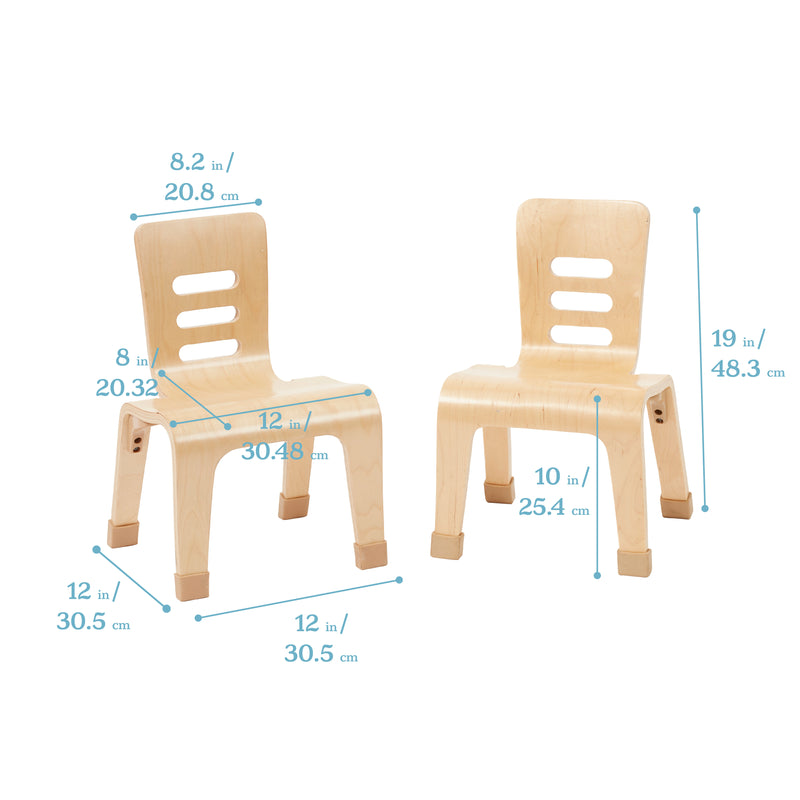 Bentwood Chairs, Classroom Seating, 2-Pack