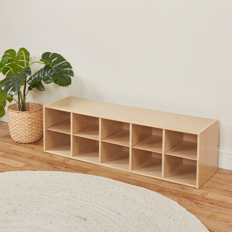 Streamline 10 Cubby Tray Storage Cabinet, 2x5, Classroom Furniture