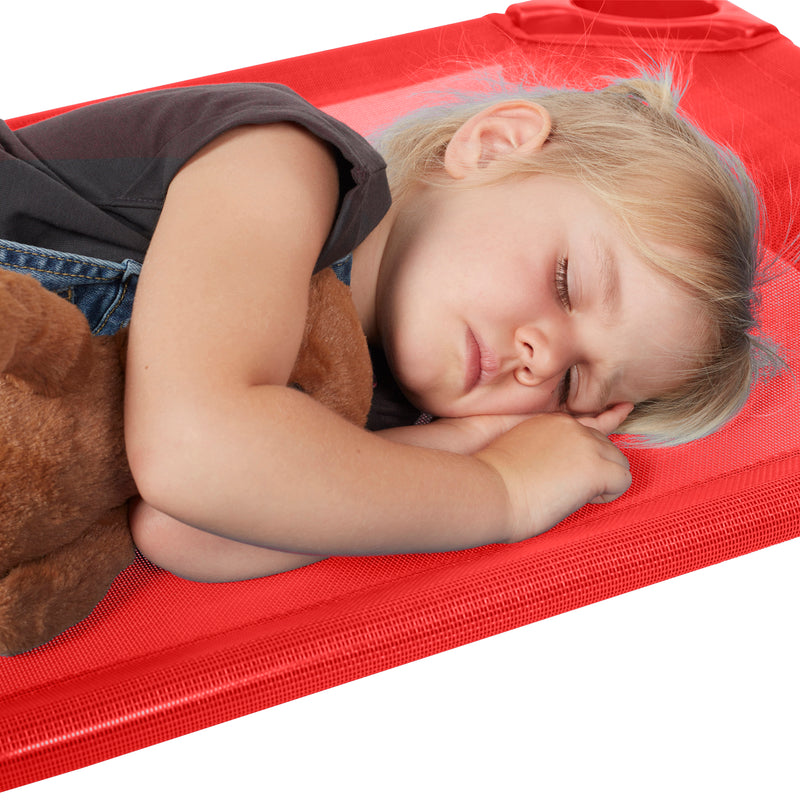 ECR4Kids Stackable Kiddie Cot, Children’s Naptime Cot, Ready-to-Assemble, 6-Pack