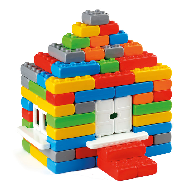 Junior Building Bricks with Windows and Doors 140-Piece
