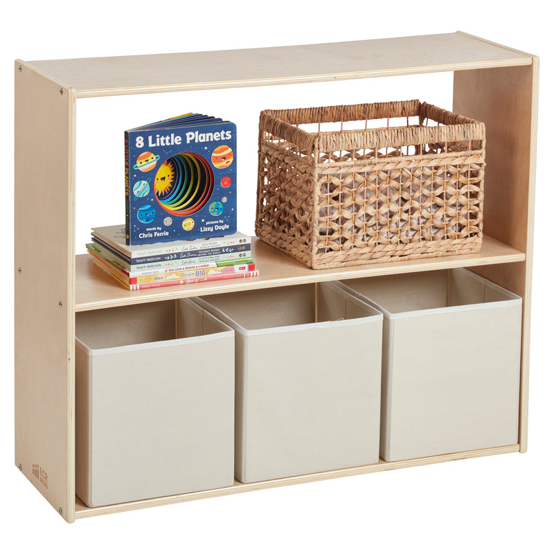 Streamline 2-Shelf Storage Cabinet, 30in High, Double-Sided