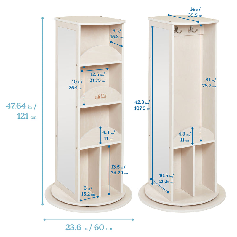 Rotating Dress-Up Carousel, Dramatic Play Costume Storage