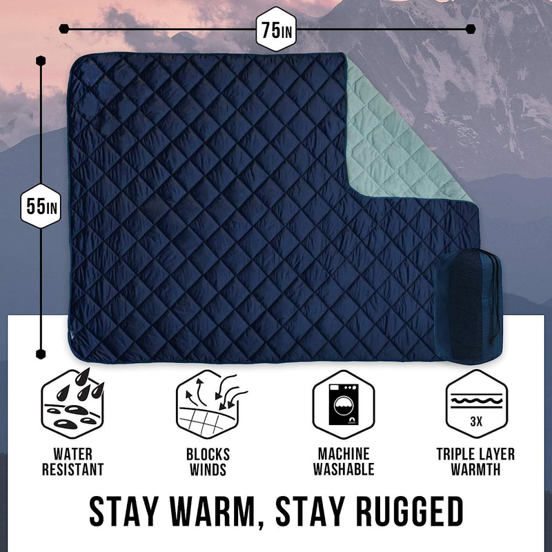 Rugged Puffy Outdoor Blanket, Camping Blanket