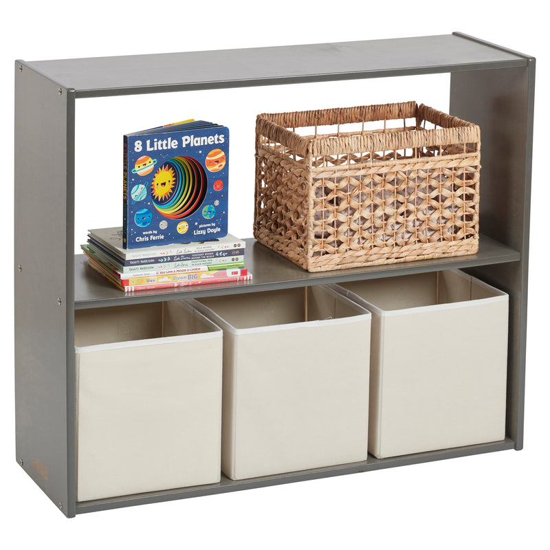 Streamline 2-Shelf Storage Cabinet, 30in High, Double-Sided