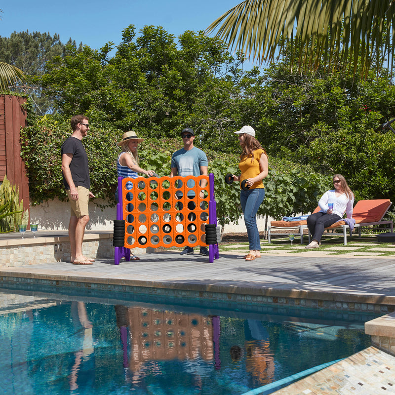 Jumbo 4-To-Score Giant Lawn Game Set with Carry Bag