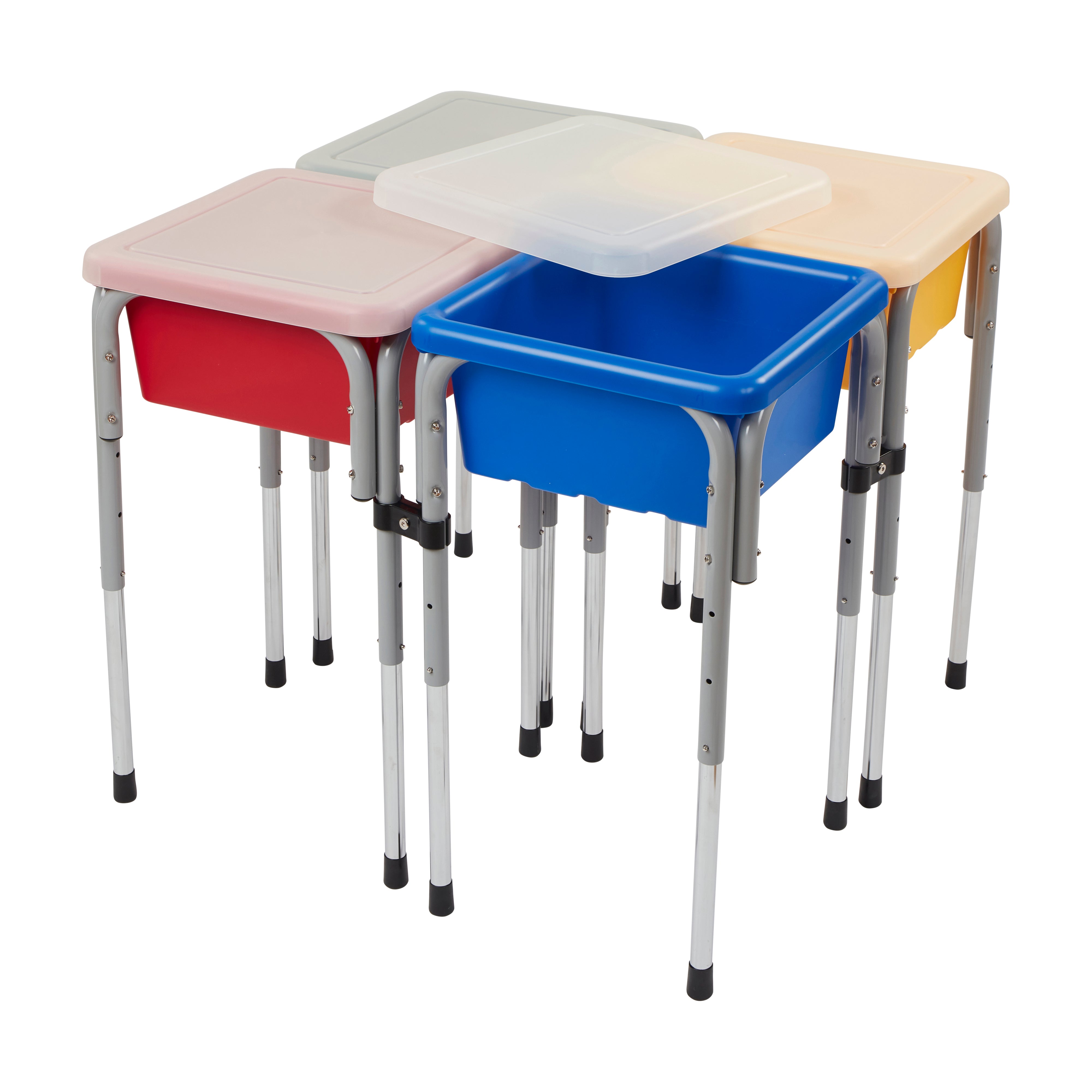Adjustable Quad Sensory Tables with Lids