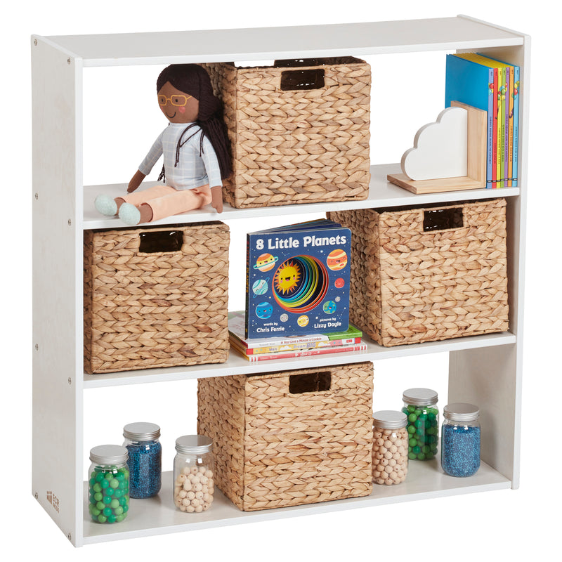Streamline 3-Shelf Storage Cabinet, 36in High, Double-Sided