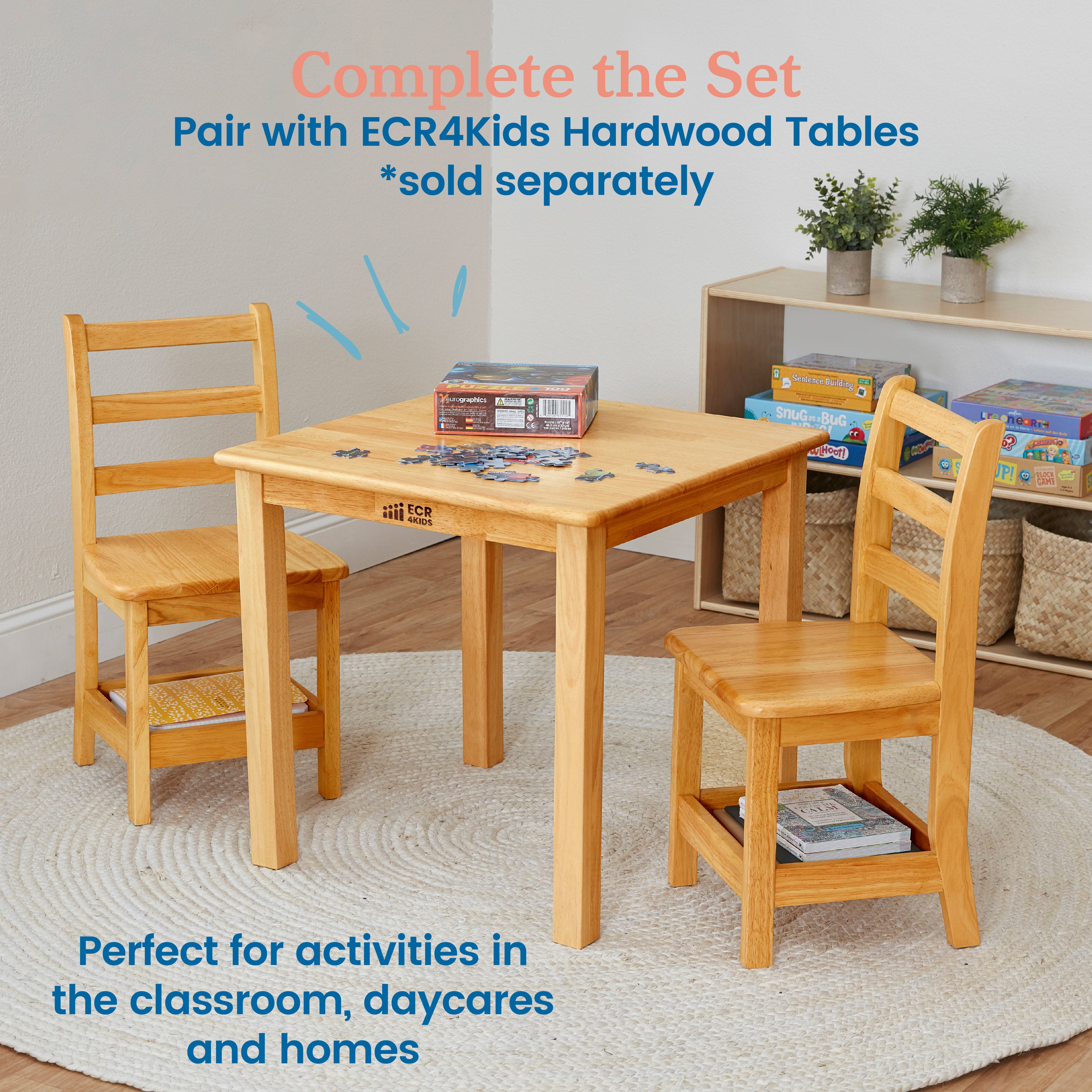 Ecr Chairs ECR4Kids Bentwood Round Table And Curved Back Chair Set