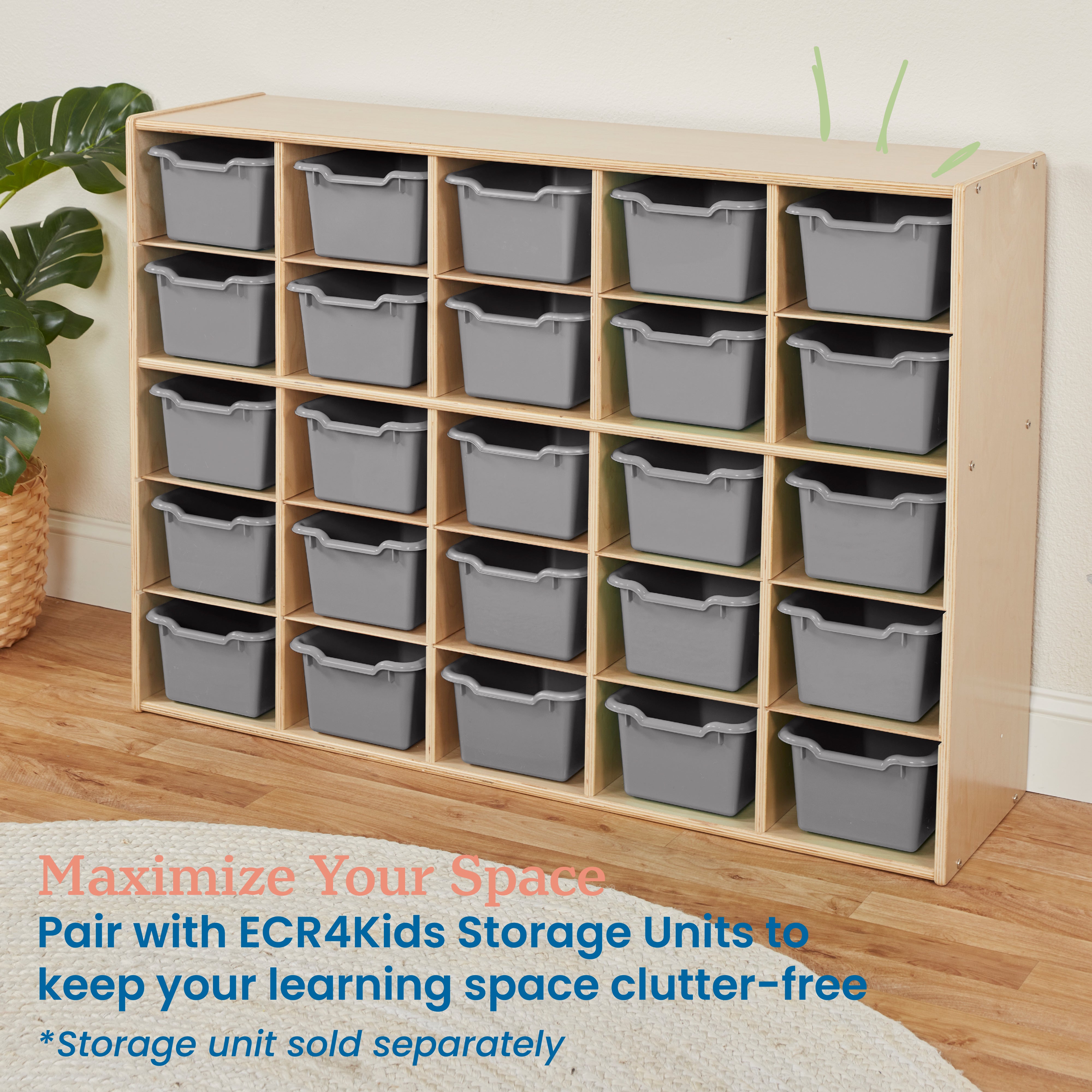 Scoop Front Storage Bins, 25-Piece