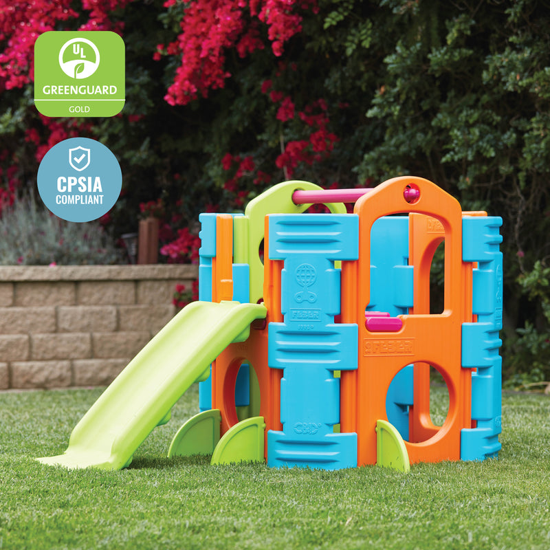 Activity Park Playhouse, Indoor/Outdoor Play House with Slide or Climb Stairs