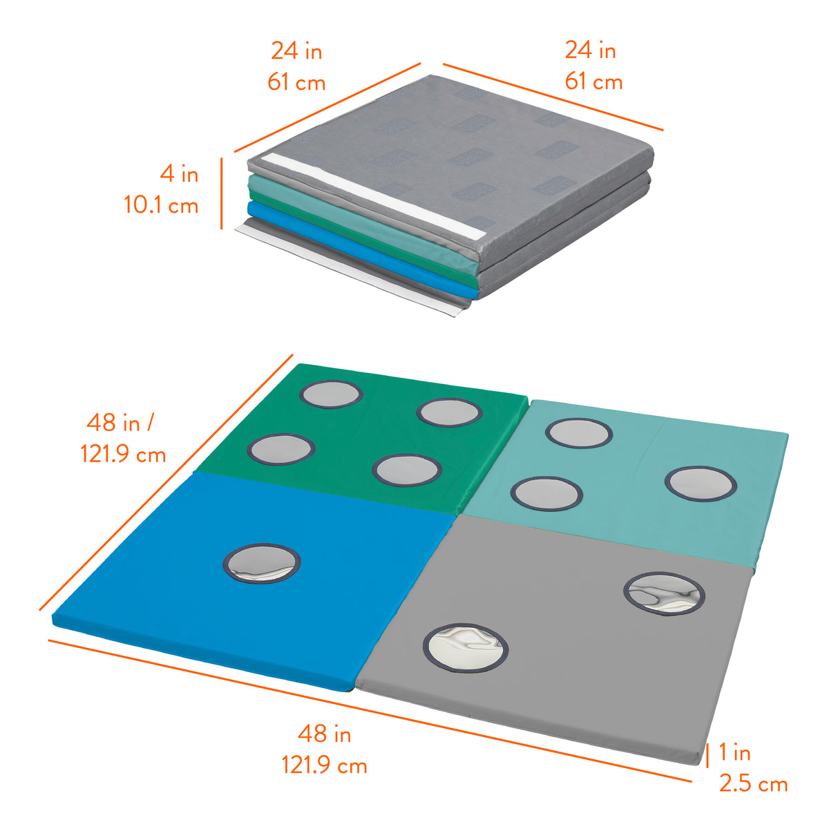 Roll & Reflect Counting Folding Activity Mat with Mirrors